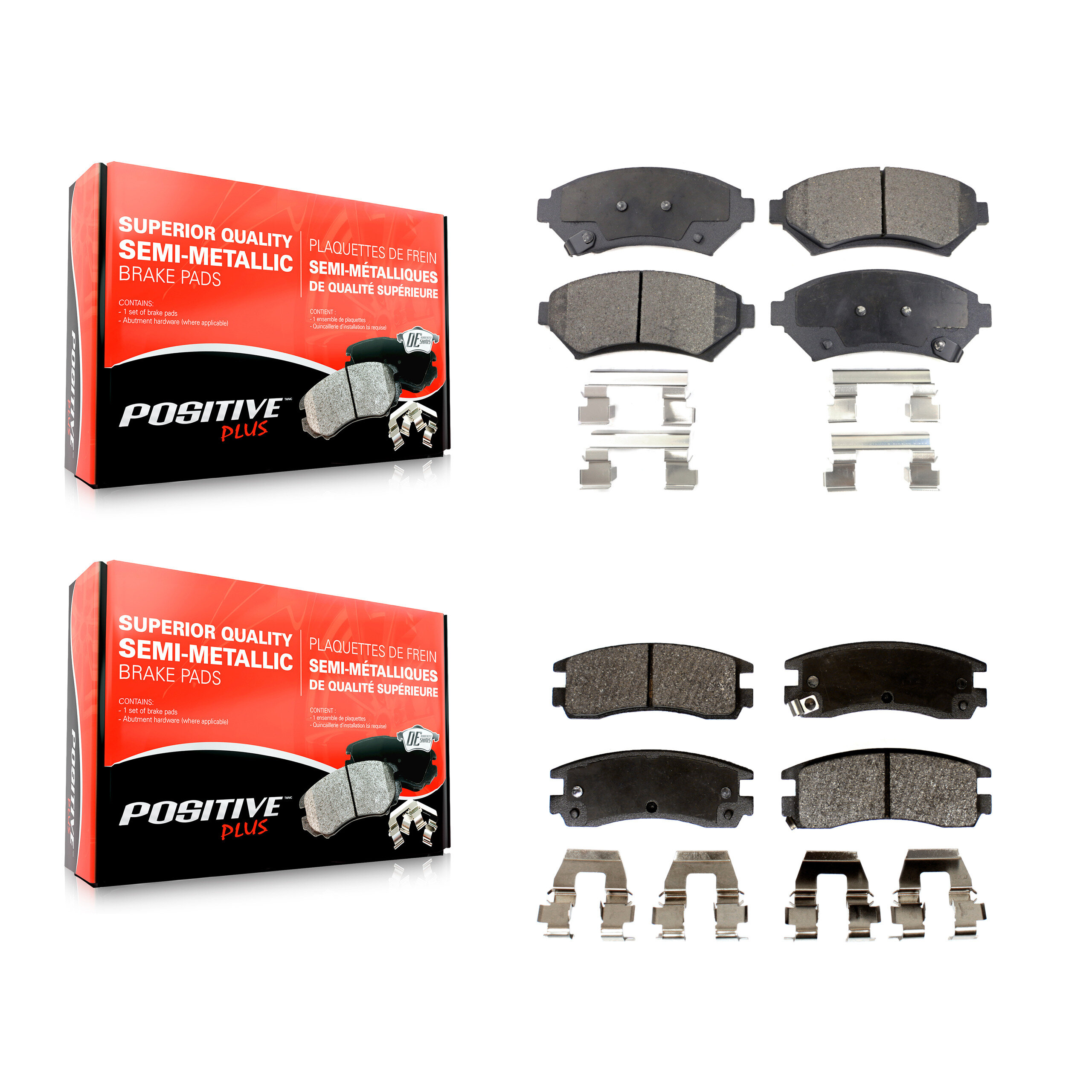 Positive Plus - KPF-100331 - Front and Rear Disc Brake Pad Kits