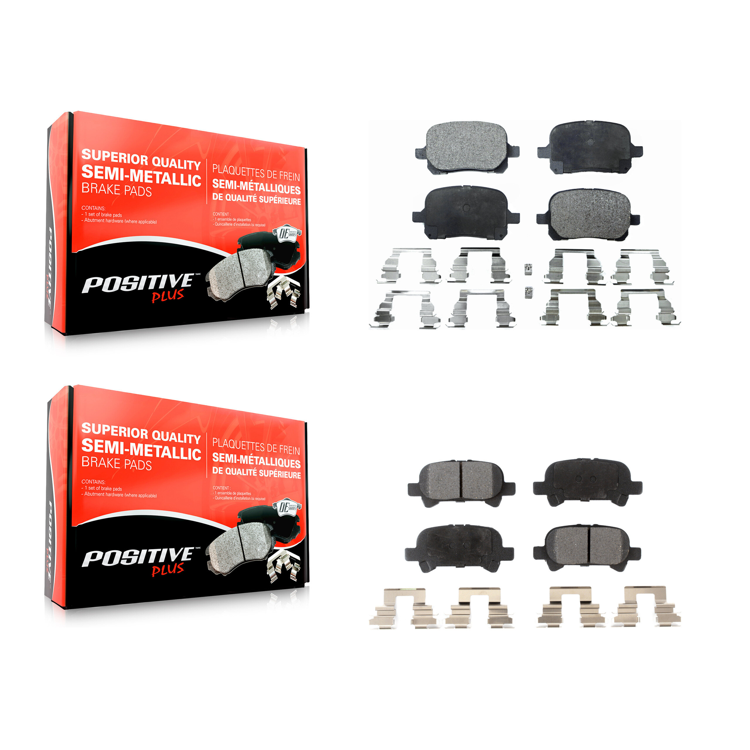 Positive Plus - KPF-100337 - Front and Rear Disc Brake Pad Kits