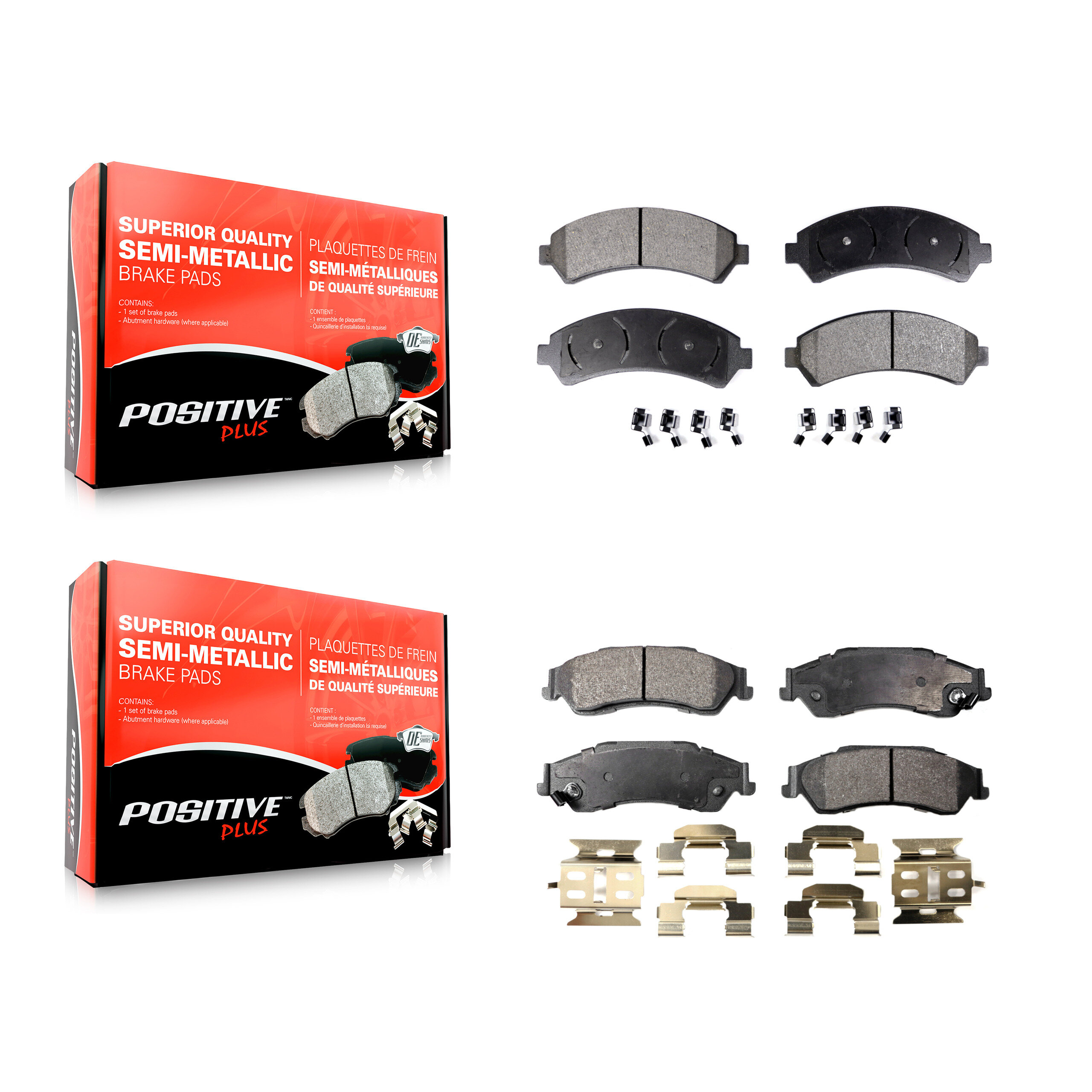 Positive Plus - KPF-100340 - Front and Rear Disc Brake Pad Kits
