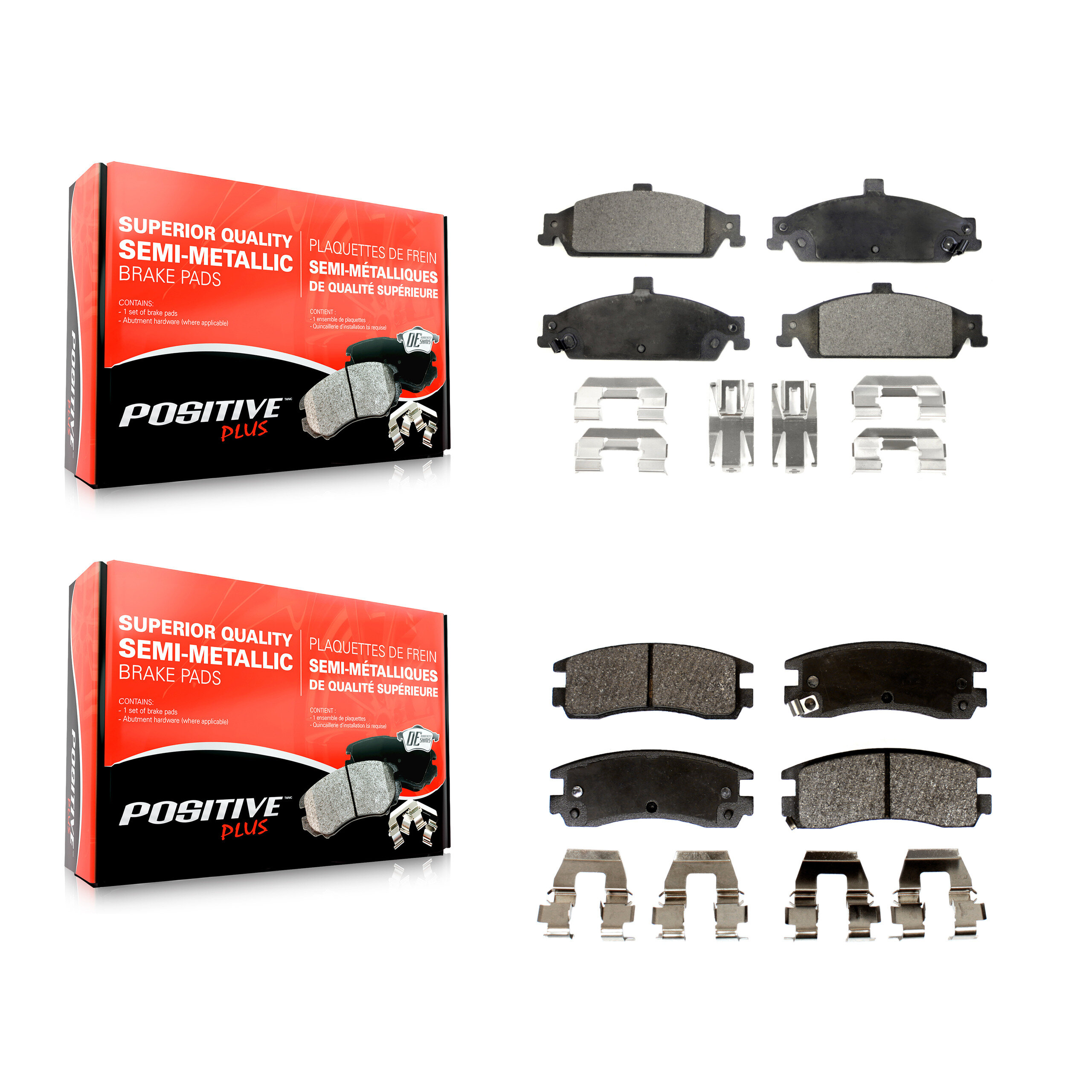 Positive Plus - KPF-100342 - Front and Rear Disc Brake Pad Kits