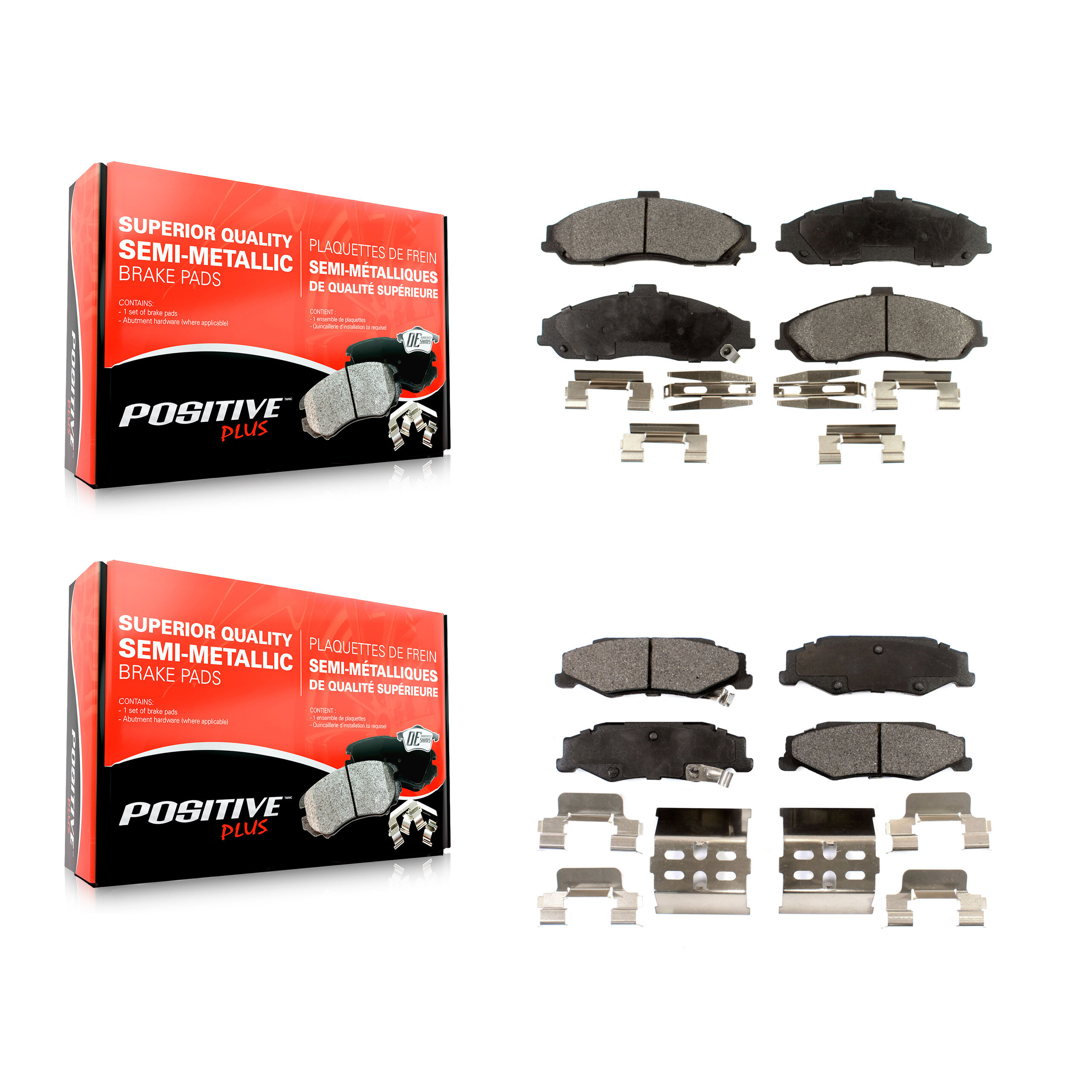Positive Plus - KPF-100343 - Front and Rear Disc Brake Pad Kits