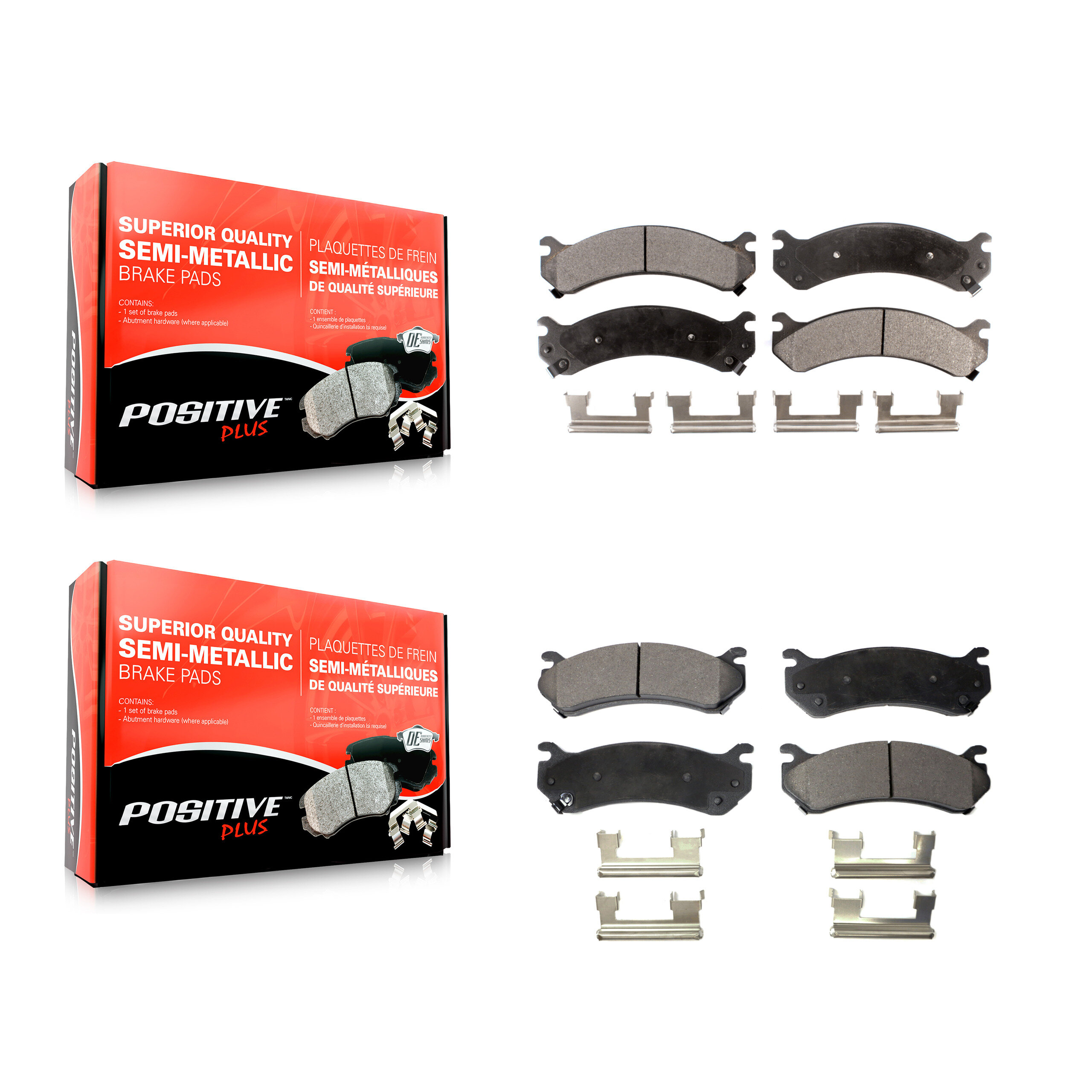 Positive Plus - KPF-100350 - Front and Rear Disc Brake Pad Kits