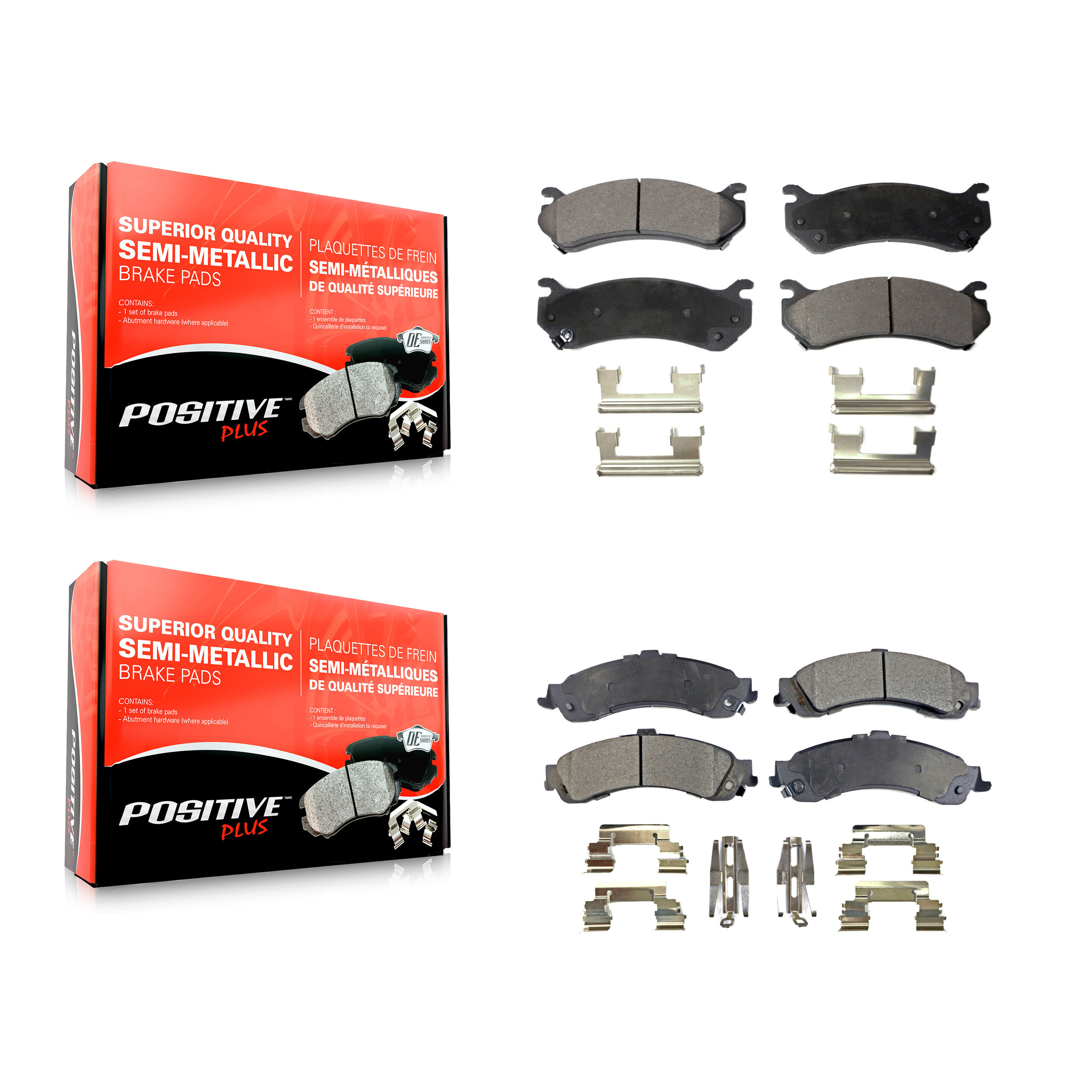 Positive Plus - KPF-100356 - Front and Rear Disc Brake Pad Kits