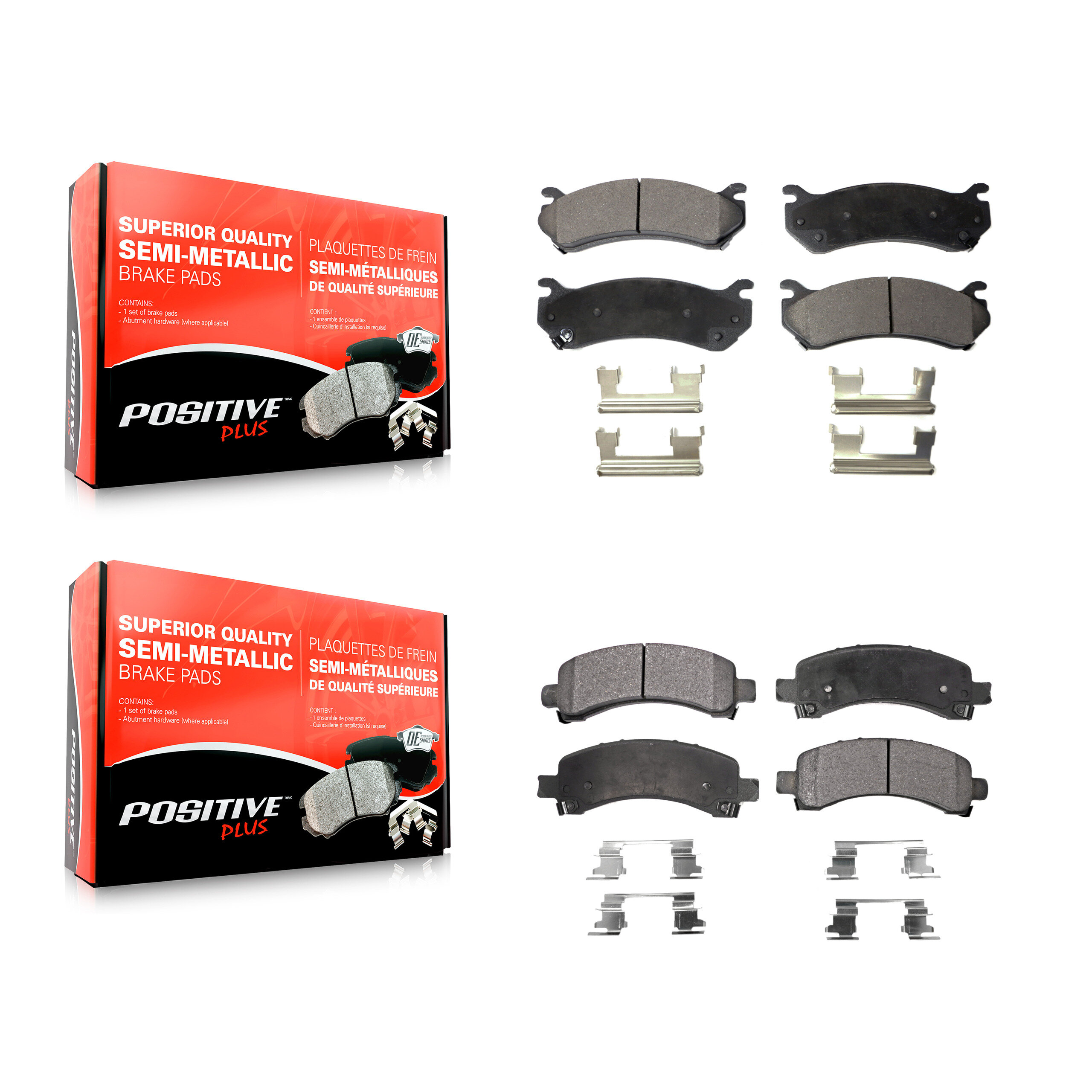 Positive Plus - KPF-100358 - Front and Rear Disc Brake Pad Kits