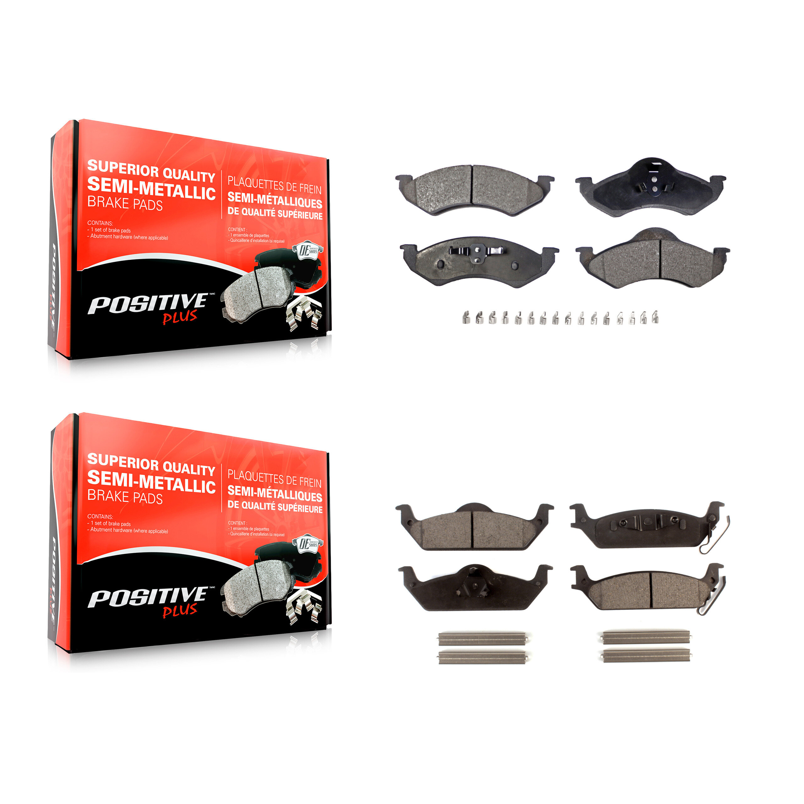 Positive Plus - KPF-100372 - Front and Rear Disc Brake Pad Kits