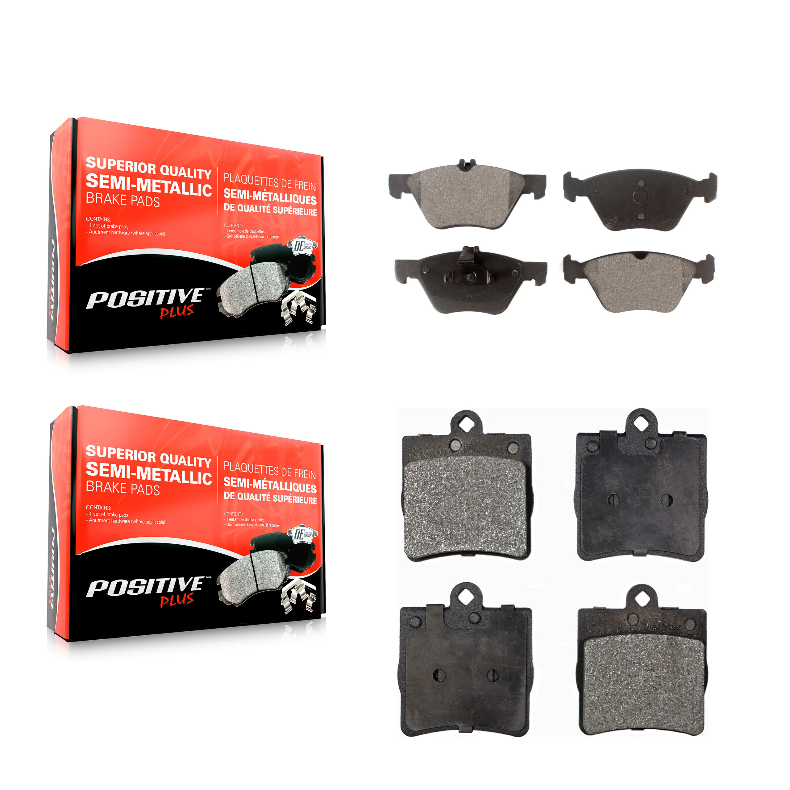 Positive Plus - KPF-100387 - Front and Rear Disc Brake Pad Kits
