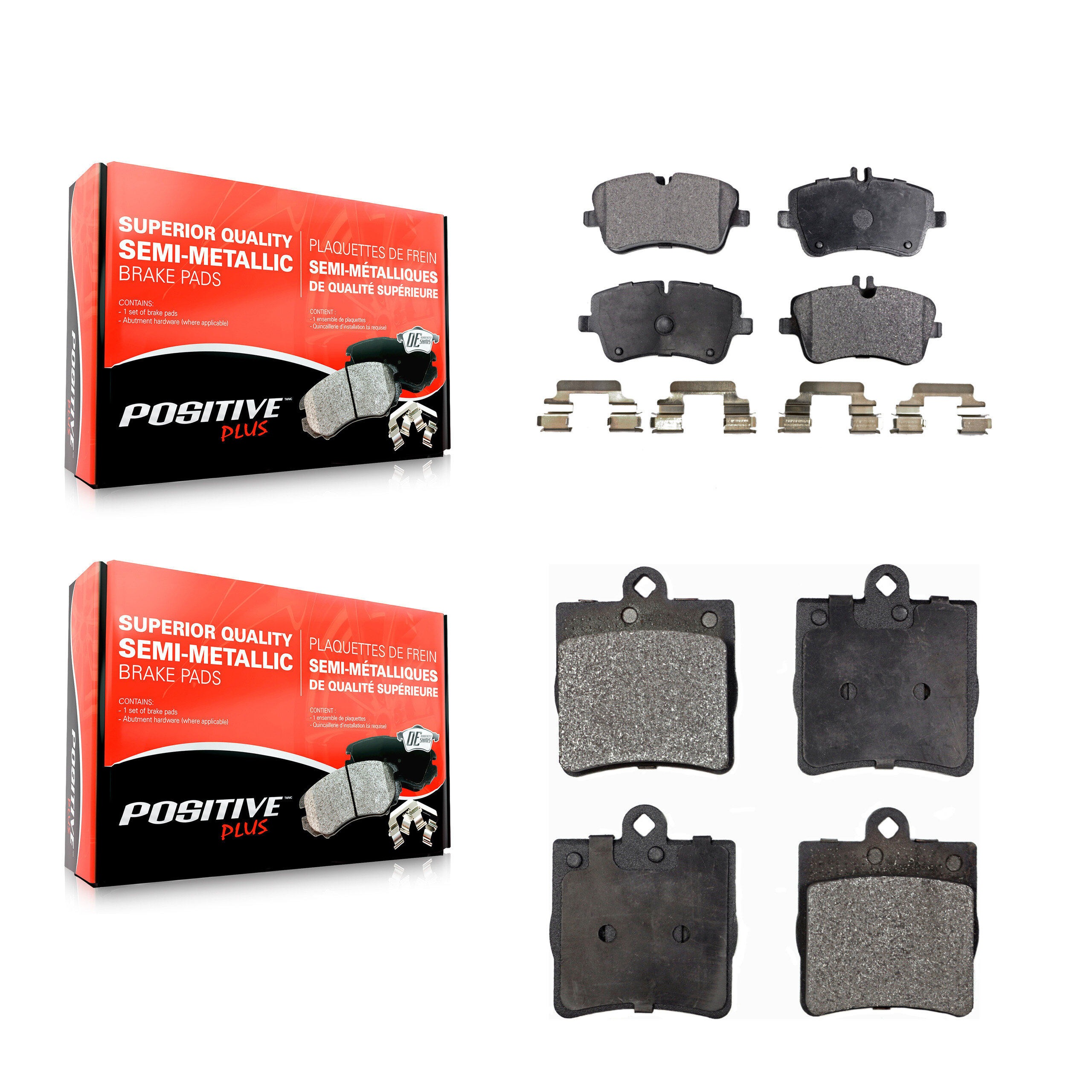Positive Plus - KPF-100403 - Front and Rear Disc Brake Pad Kits