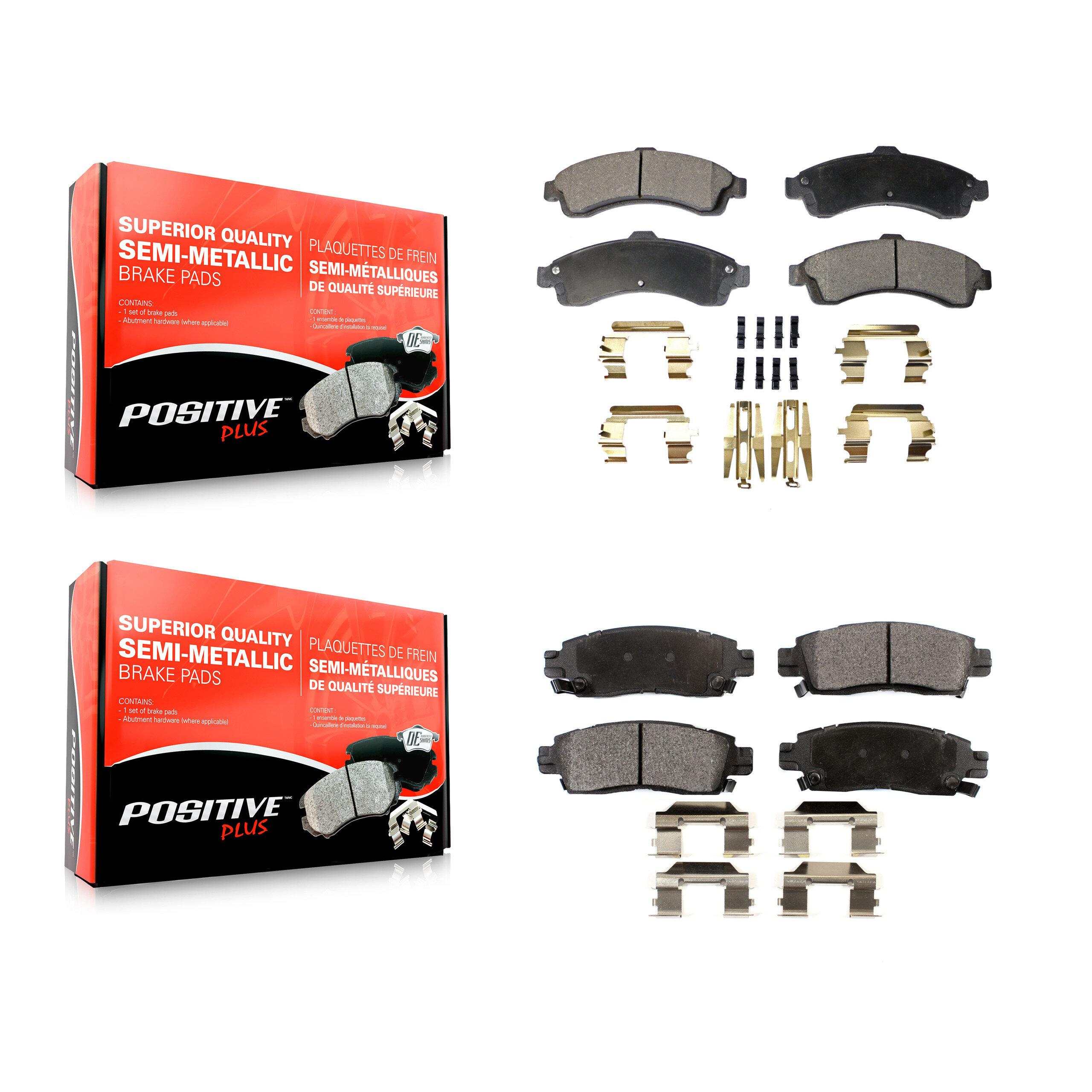 Positive Plus - KPF-100405 - Front and Rear Disc Brake Pad Kits