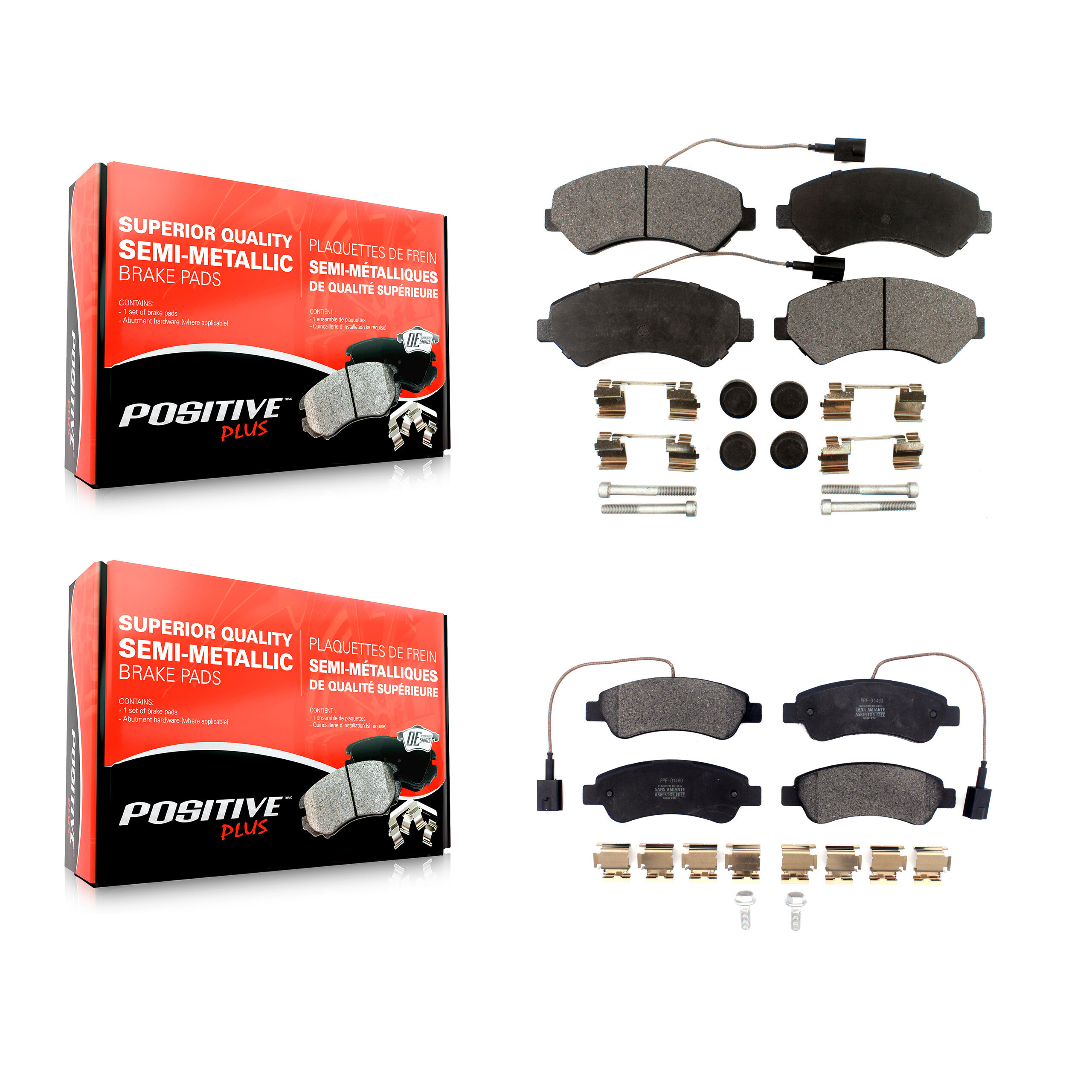 Positive Plus - KPF-100469 - Front and Rear Disc Brake Pad Kits