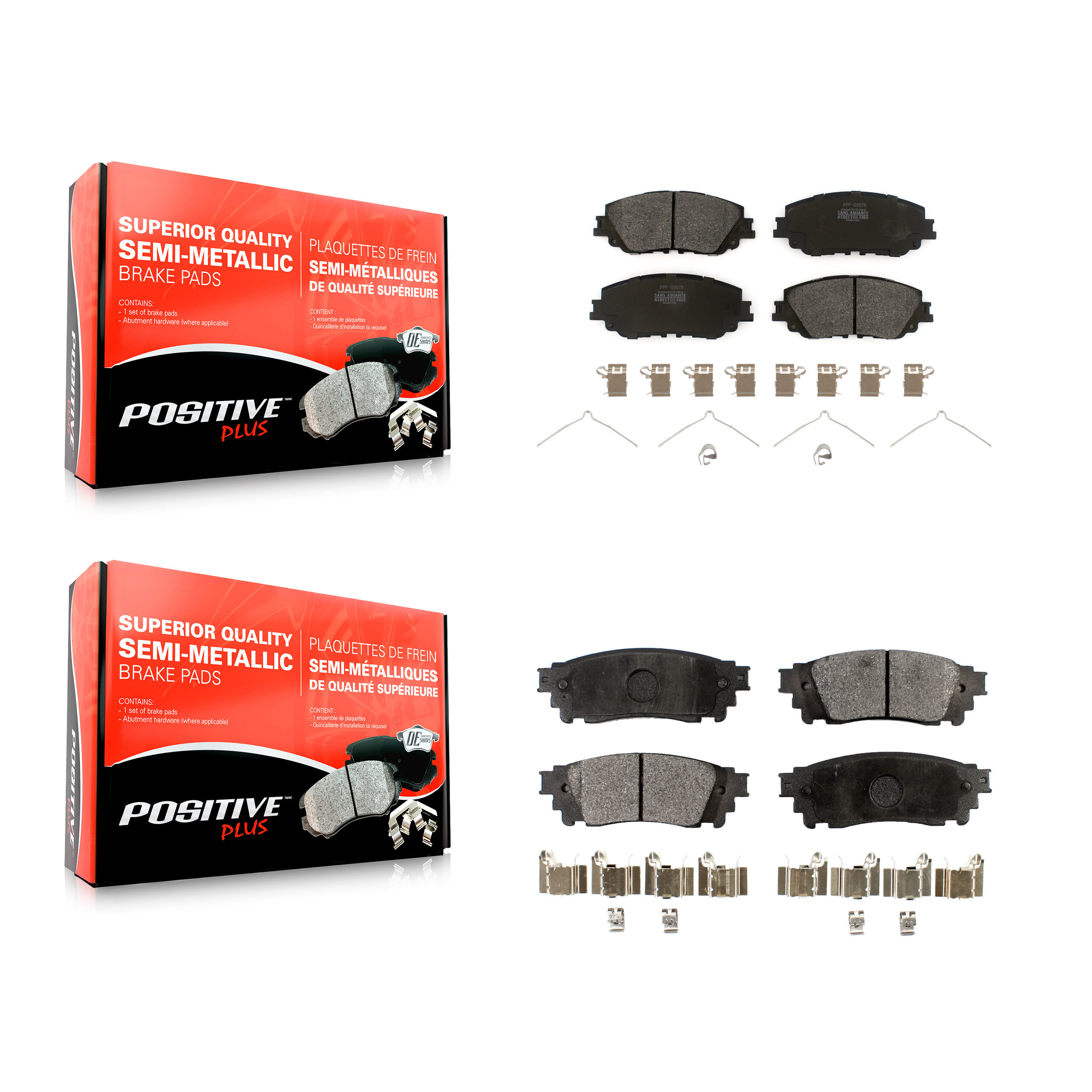 Positive Plus - KPF-100541 - Front and Rear Disc Brake Pad Kits