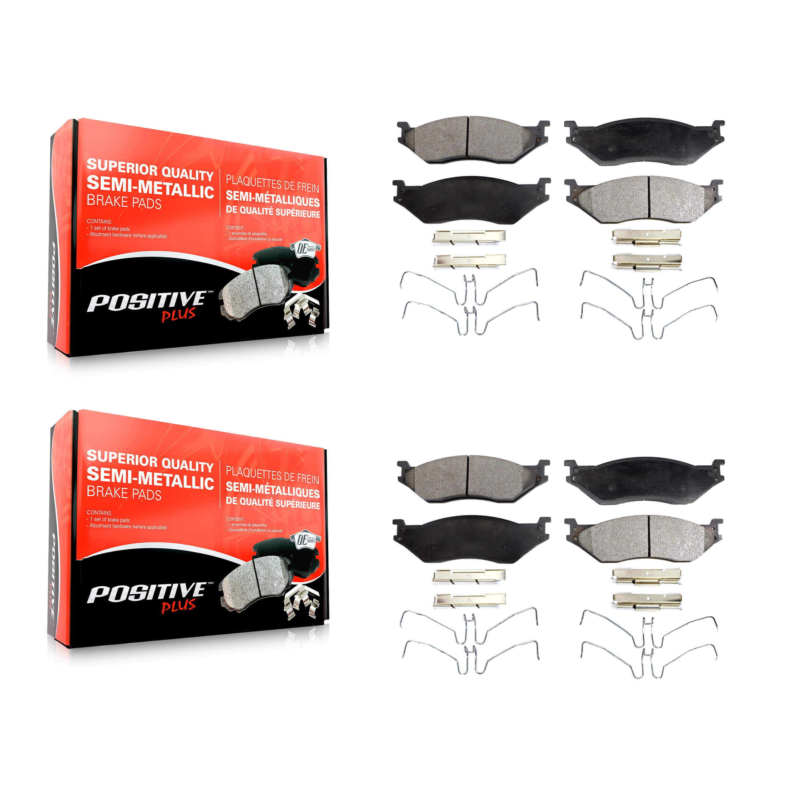 Positive Plus - KPF-100569 - Front and Rear Disc Brake Pad Kits
