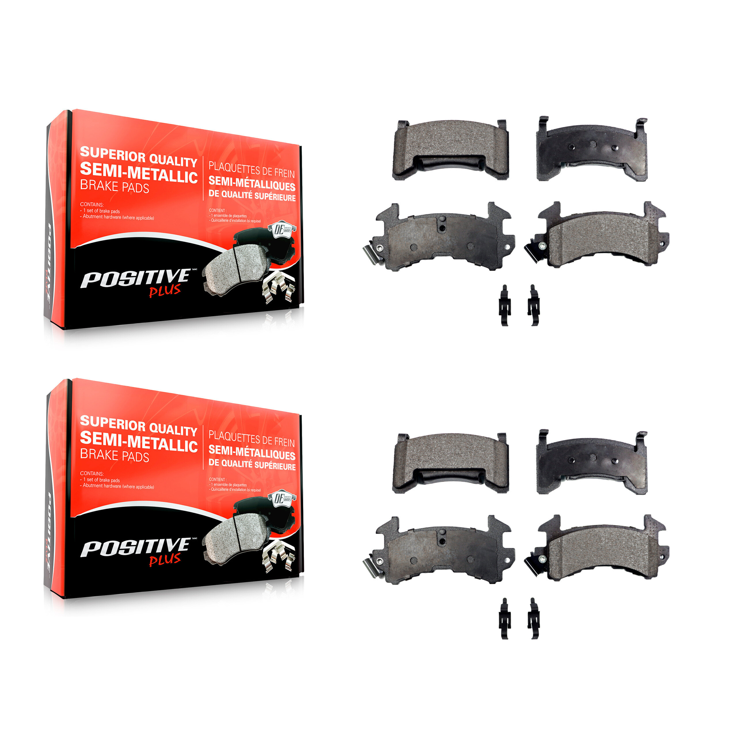 Positive Plus - KPF-100570 - Front and Rear Disc Brake Pad Kits