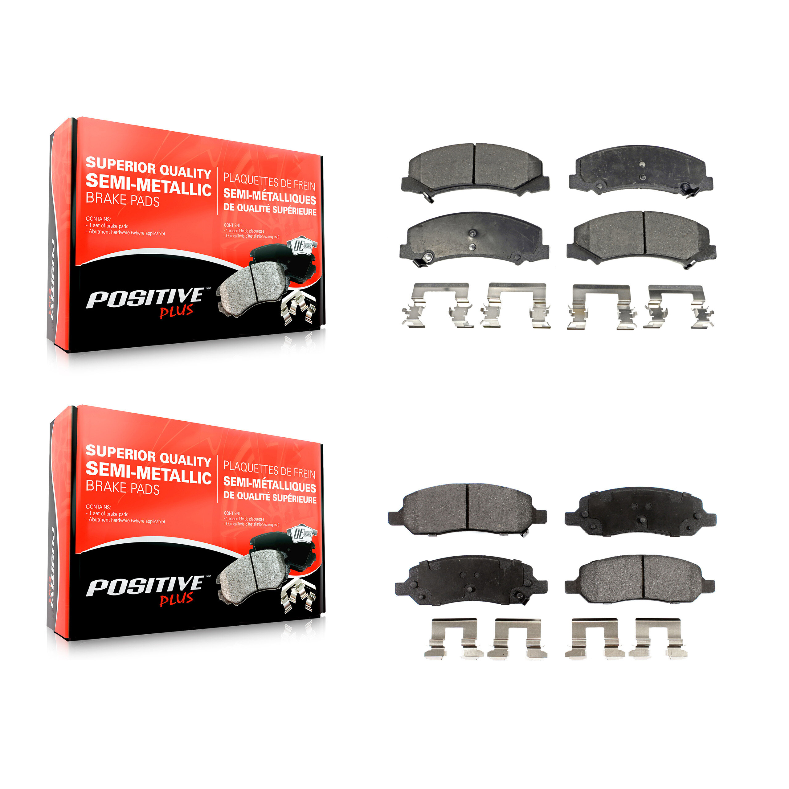 Positive Plus - KPF-100581 - Front and Rear Disc Brake Pad Kits