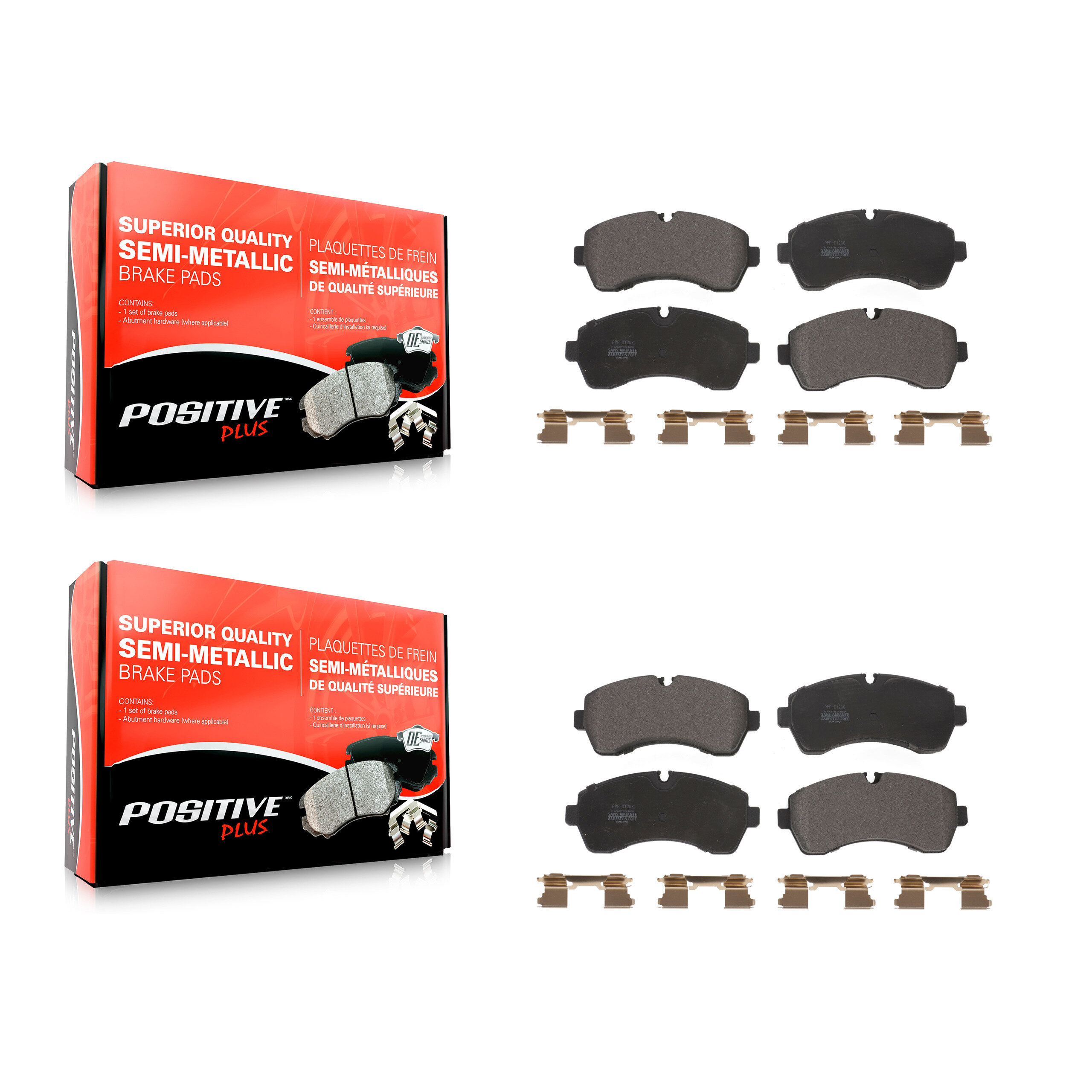 Positive Plus - KPF-100592 - Front and Rear Disc Brake Pad Kits
