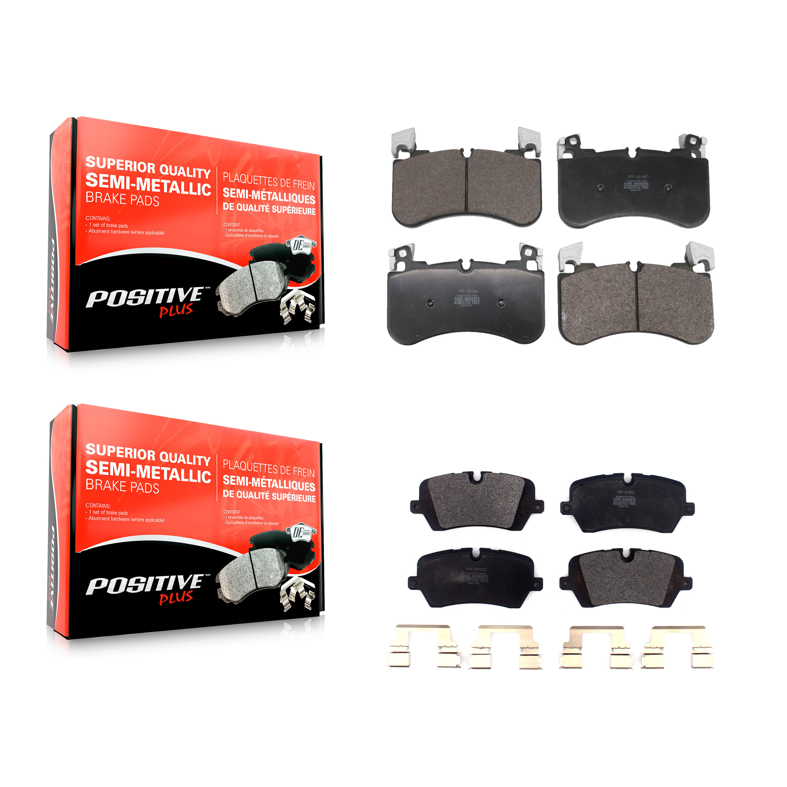 Positive Plus - KPF-100732 - Front and Rear Disc Brake Pad Kits
