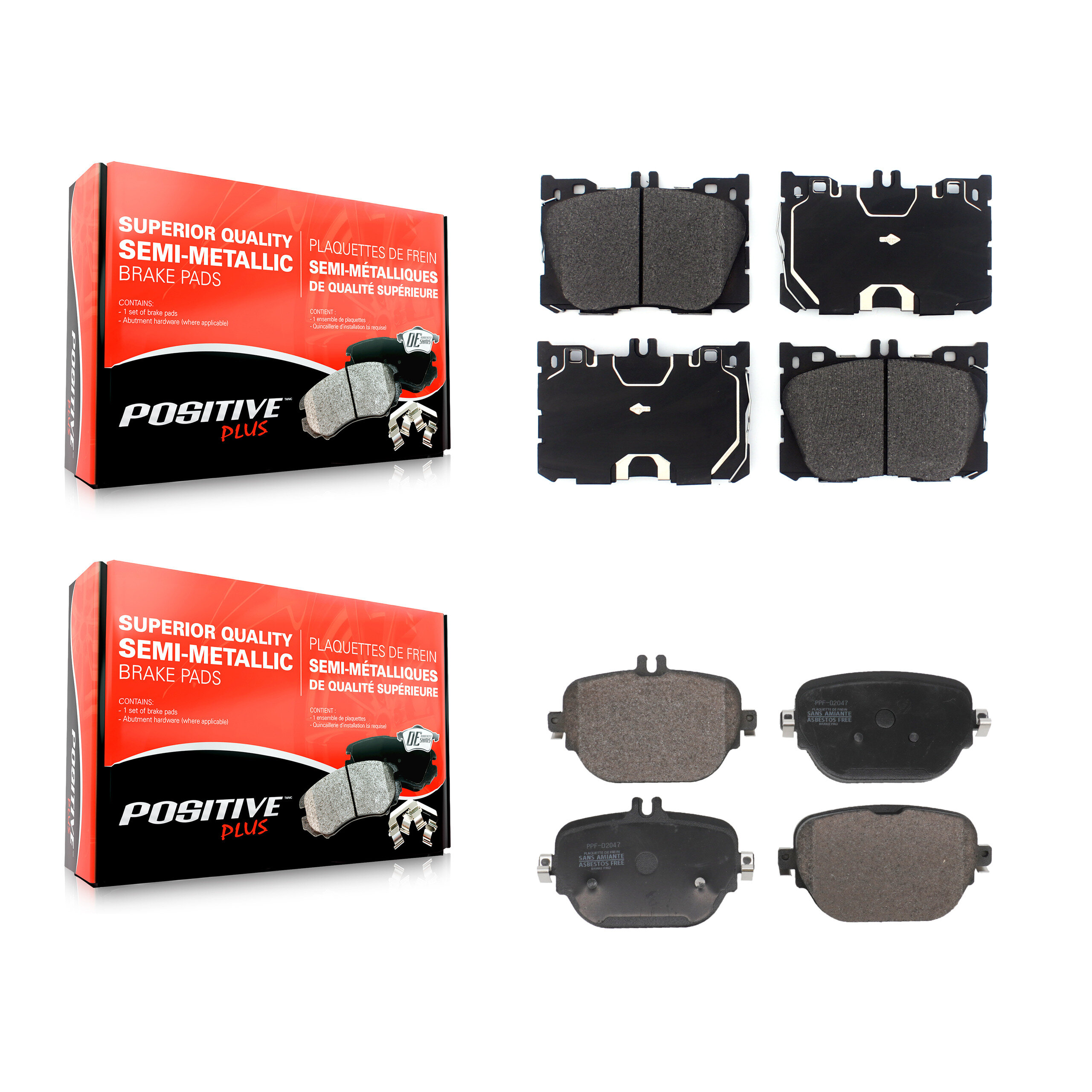 Positive Plus - KPF-100741 - Front and Rear Disc Brake Pad Kits