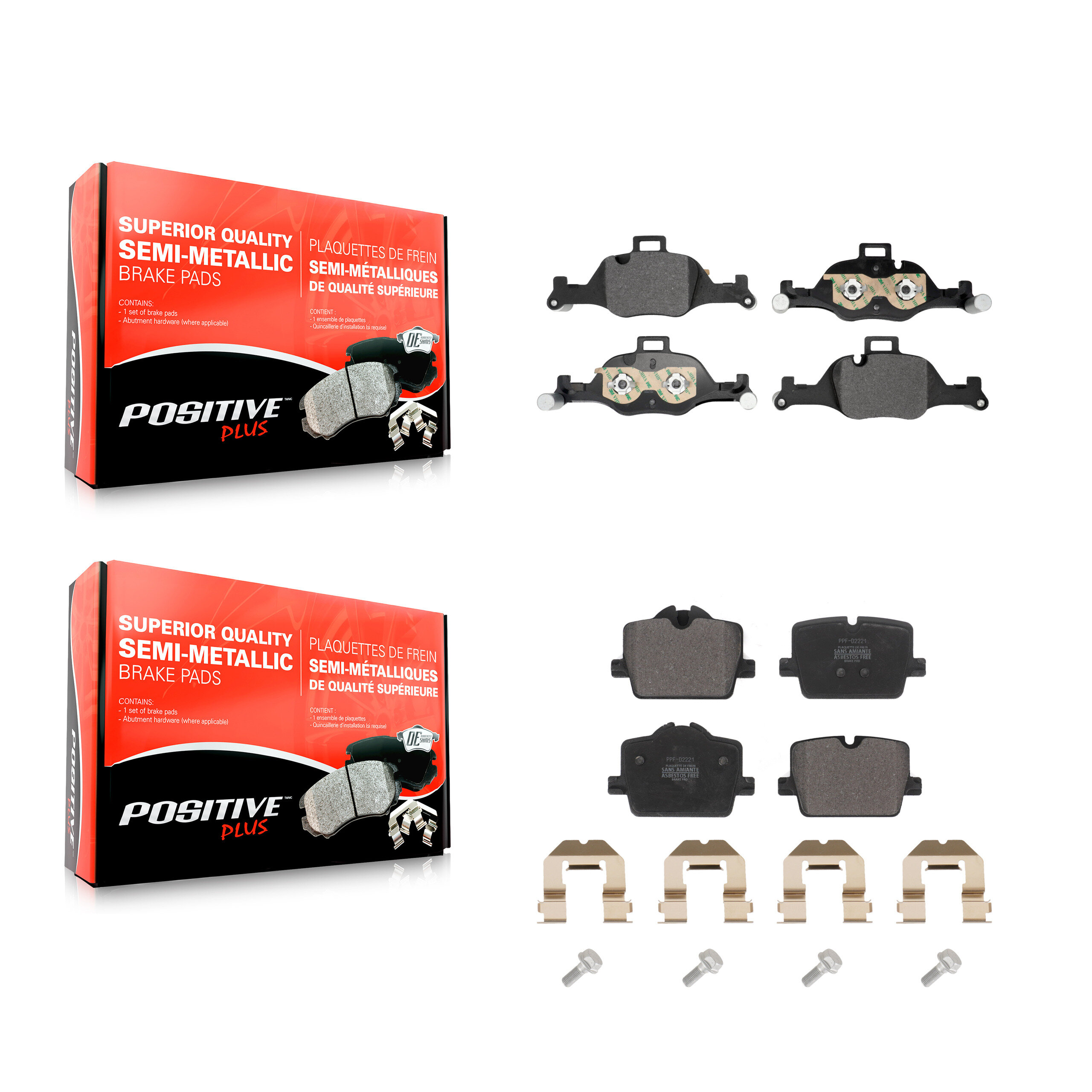 Positive Plus - KPF-100795 - Front and Rear Disc Brake Pad Kits
