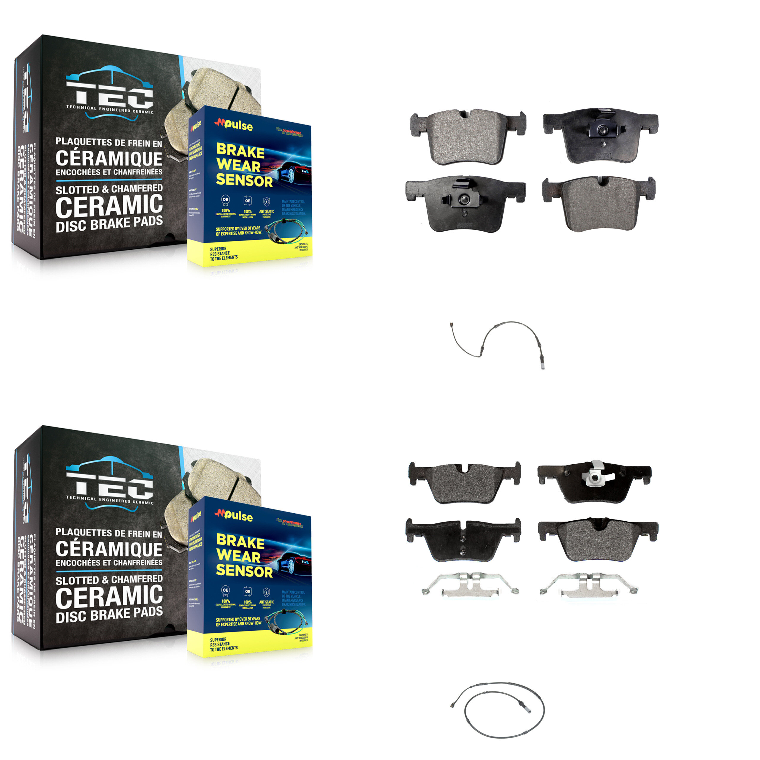 Positive Plus - KPW-100020 - Front and Rear Disc Brake Pad Kits