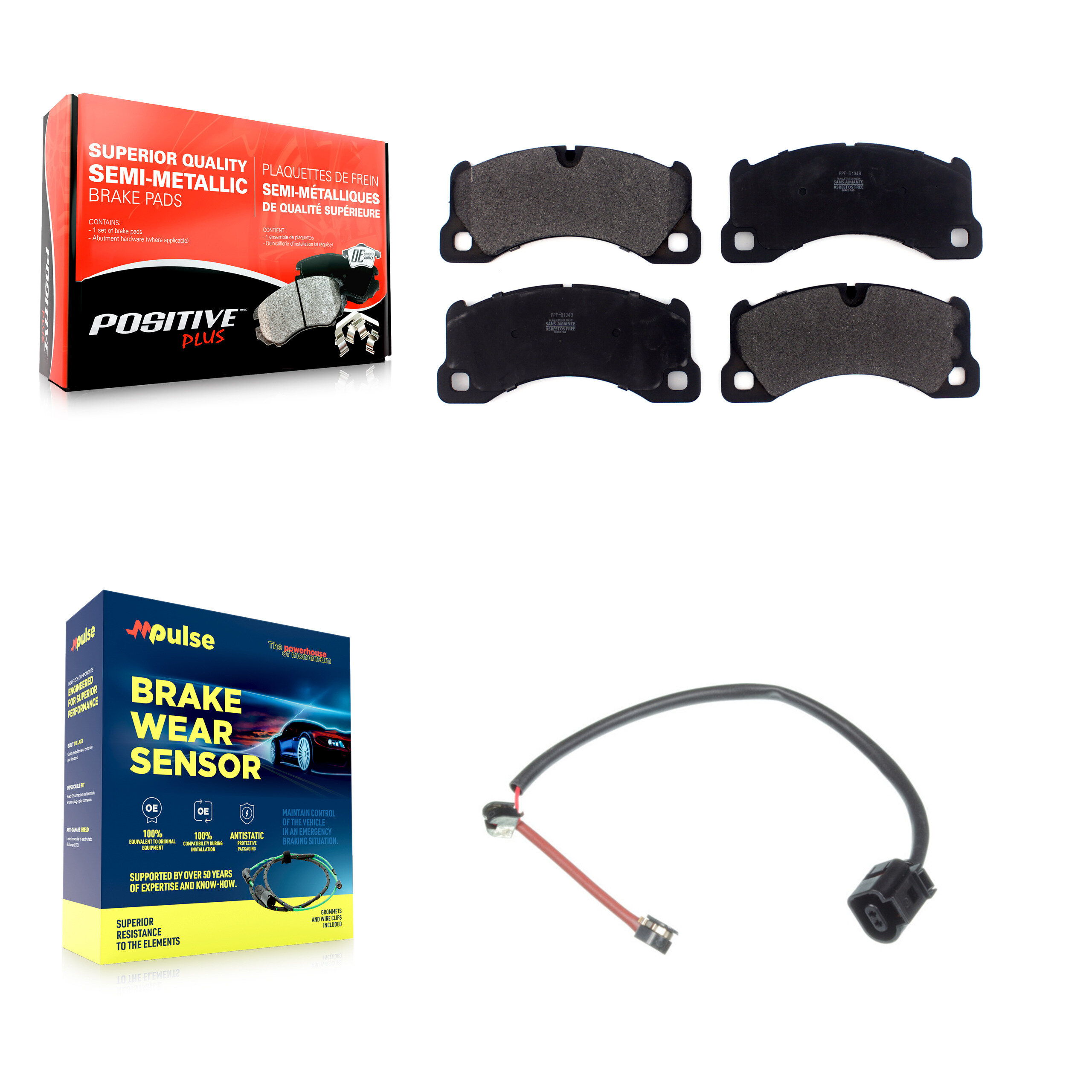 Positive Plus - KPW-100595 - Front Disc Brake Pad Kits