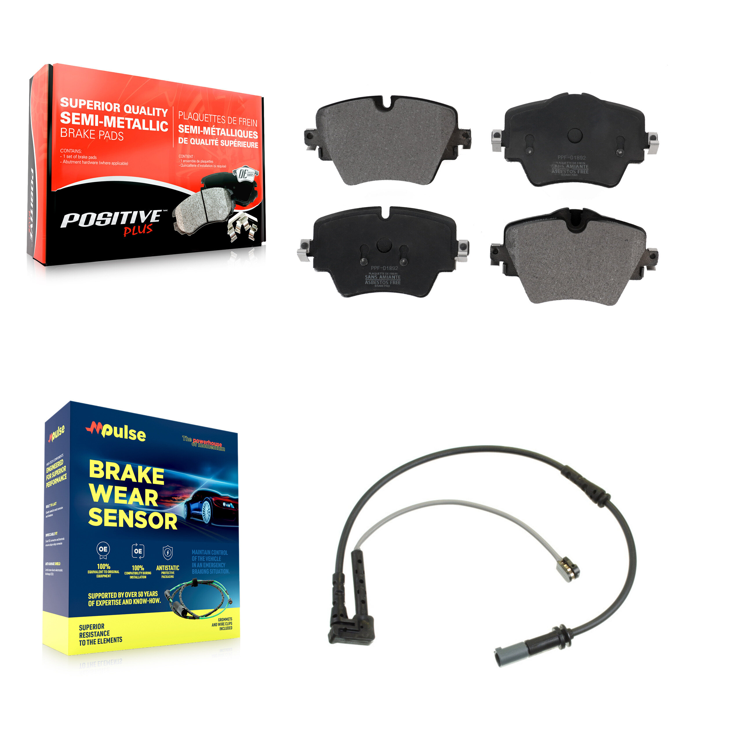 Positive Plus - KPW-100604 - Front Disc Brake Pad Kits