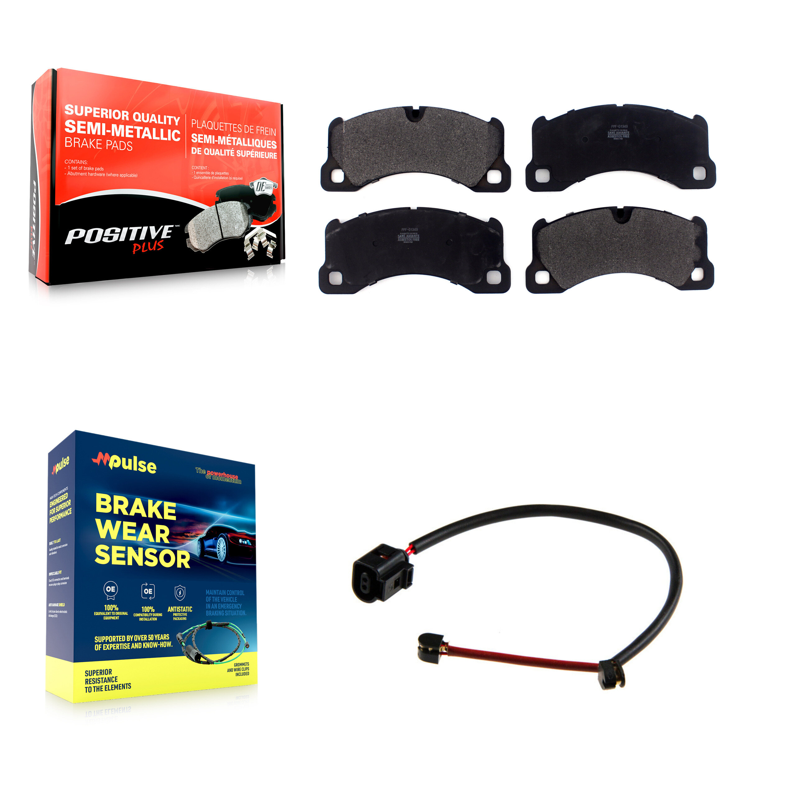 Positive Plus - KPW-100608 - Front Disc Brake Pad Kits