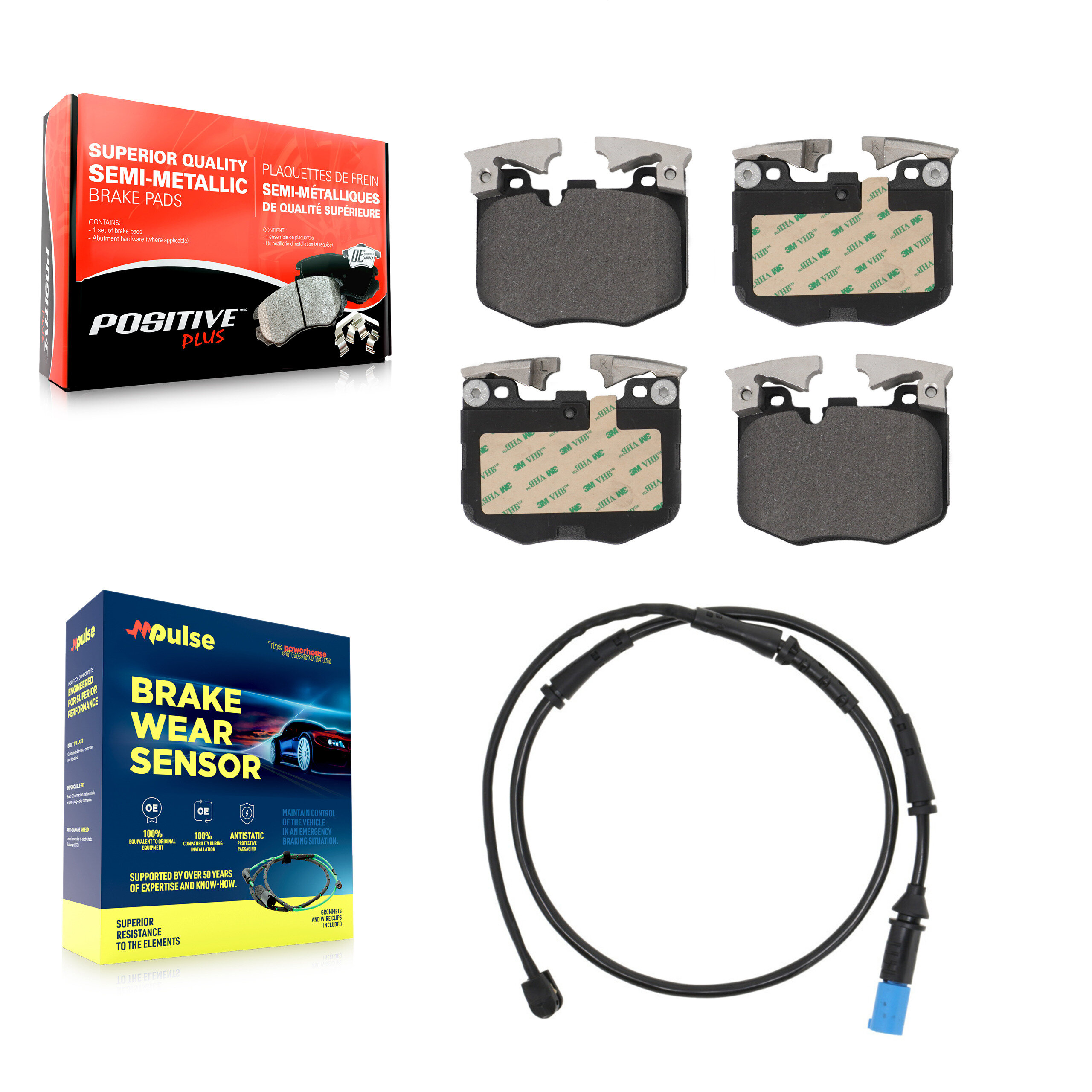 Positive Plus - KPW-100612 - Front Disc Brake Pad Kits