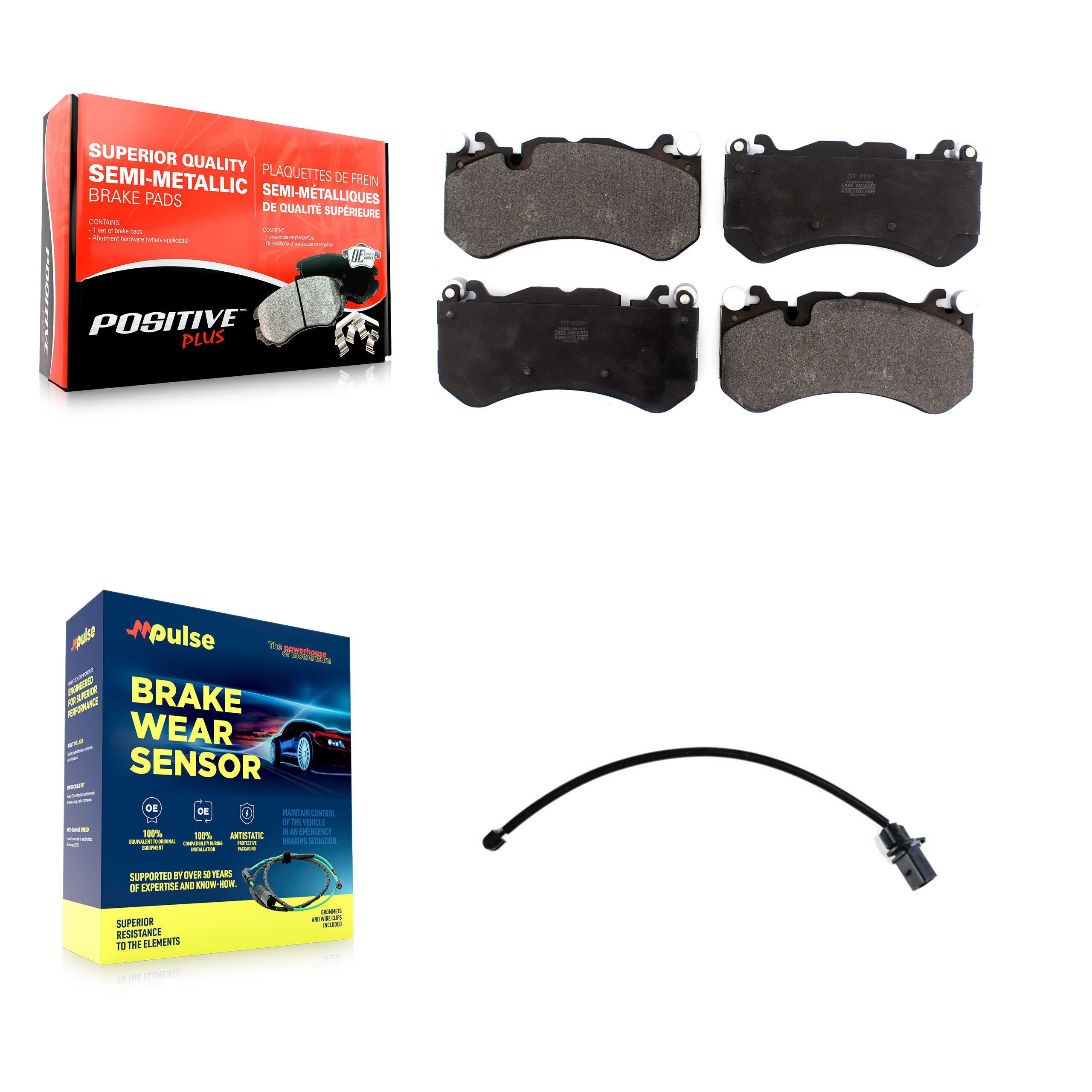 Positive Plus - KPW-100621 - Front Disc Brake Pad Kits