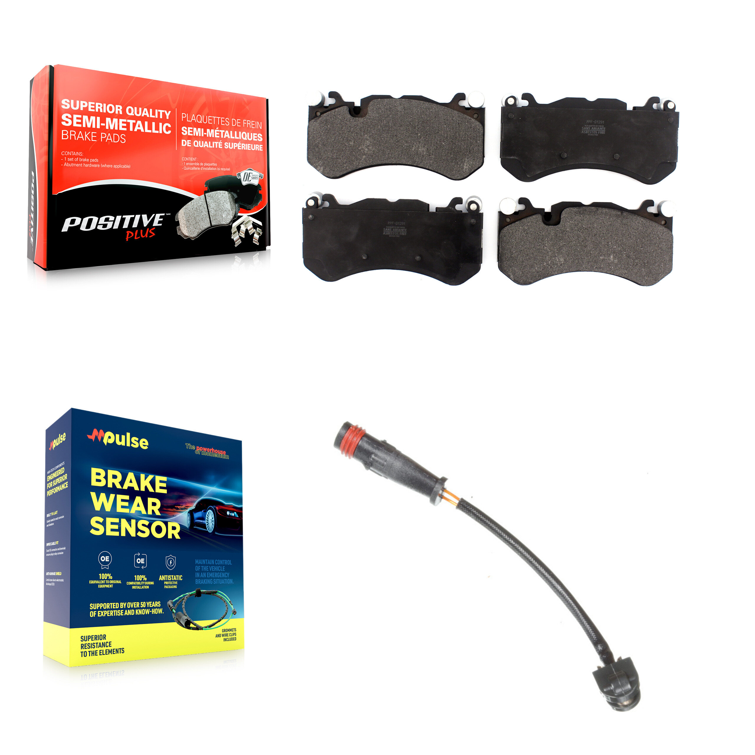 Positive Plus - KPW-100636 - Front Disc Brake Pad Kits