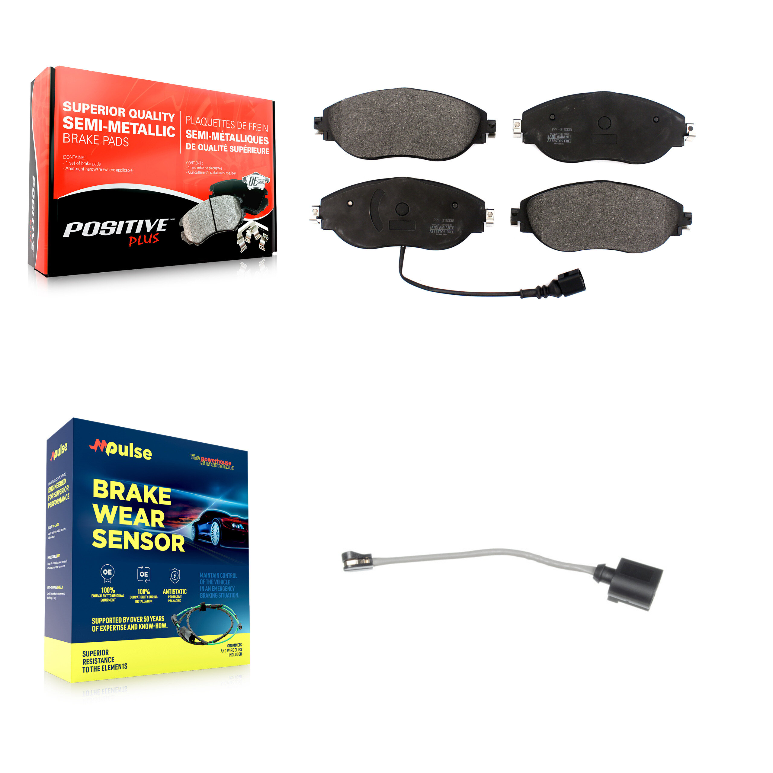 Positive Plus - KPW-100657 - Front Disc Brake Pad Kits