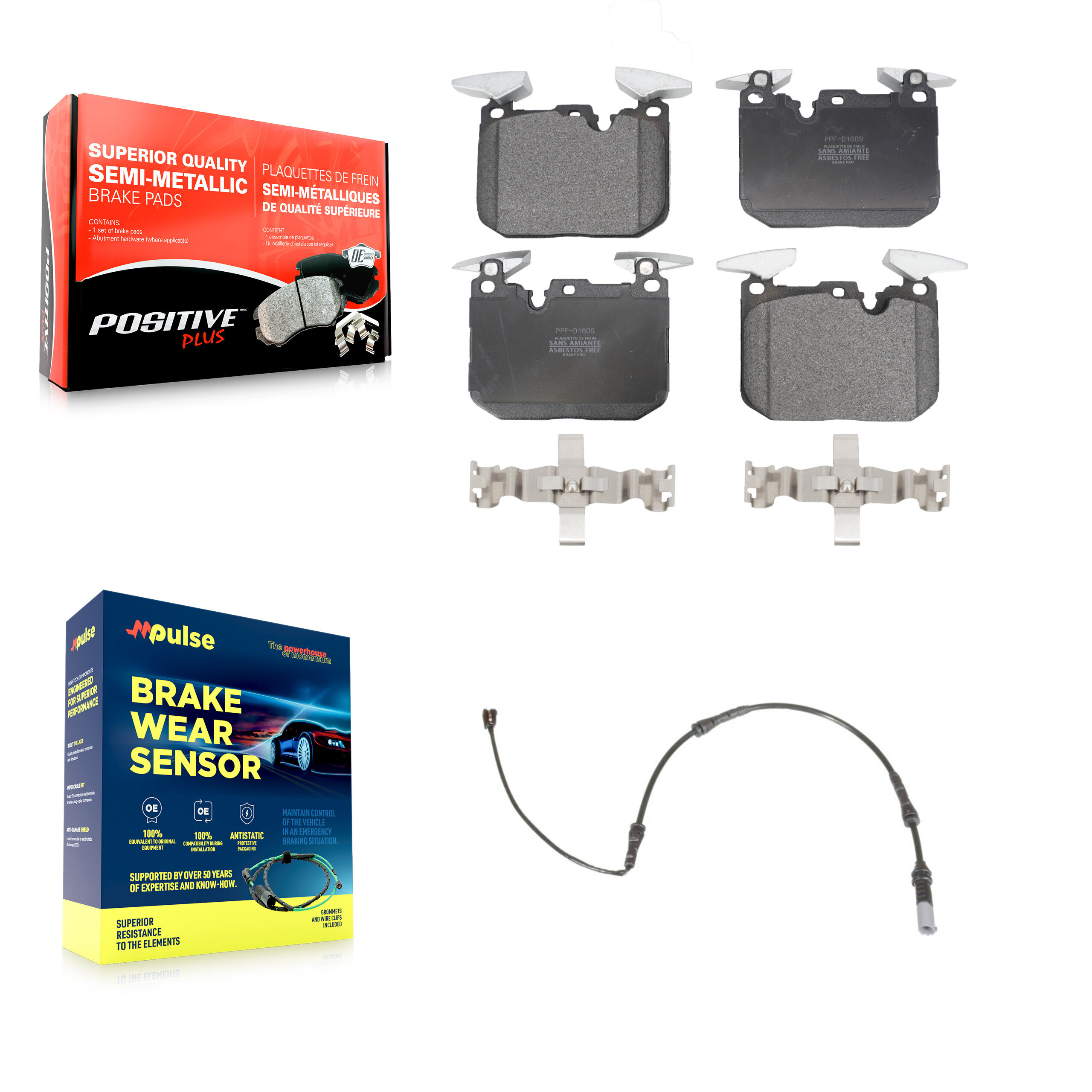 Positive Plus - KPW-100722 - Front Disc Brake Pad Kits