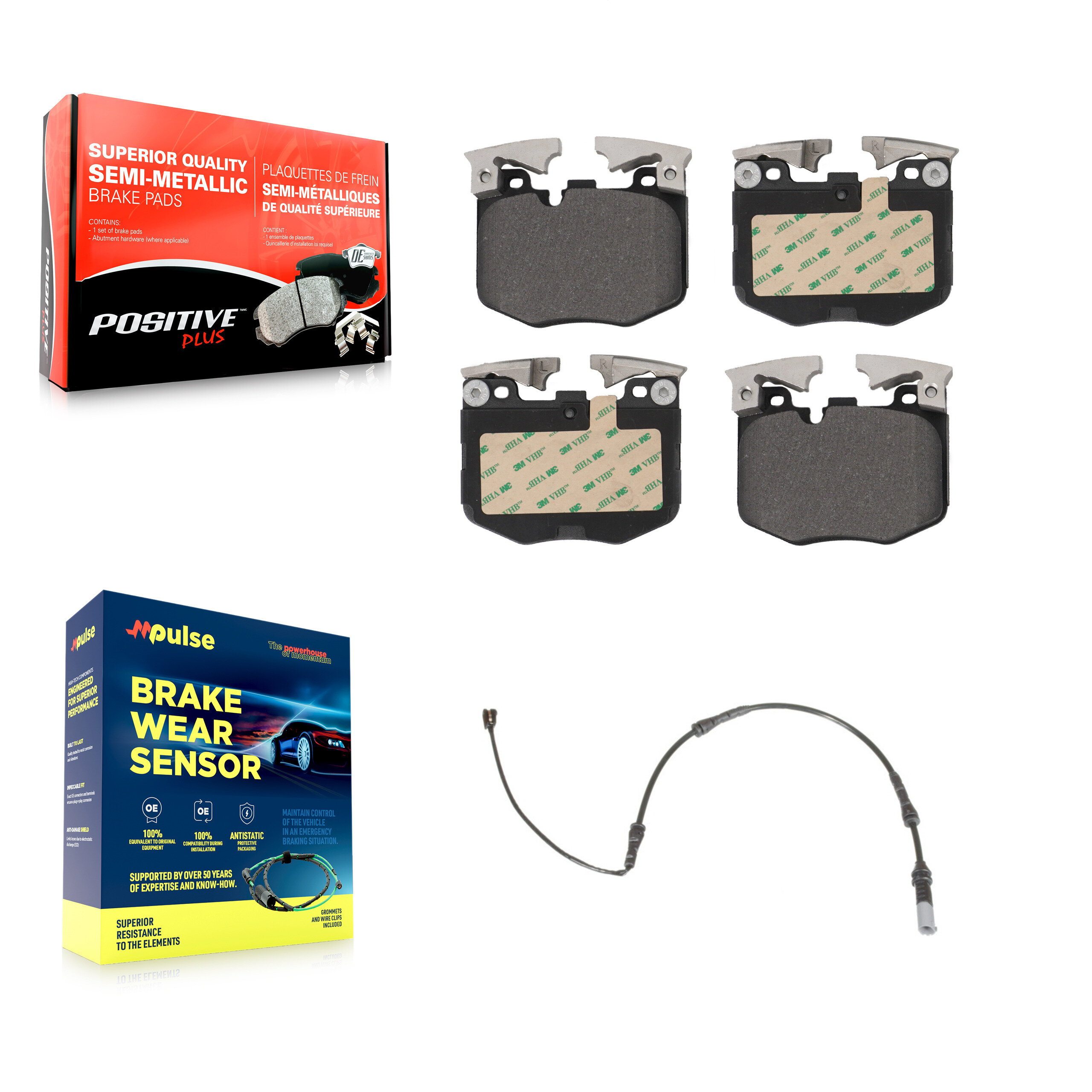 Positive Plus - KPW-100725 - Front Disc Brake Pad Kits