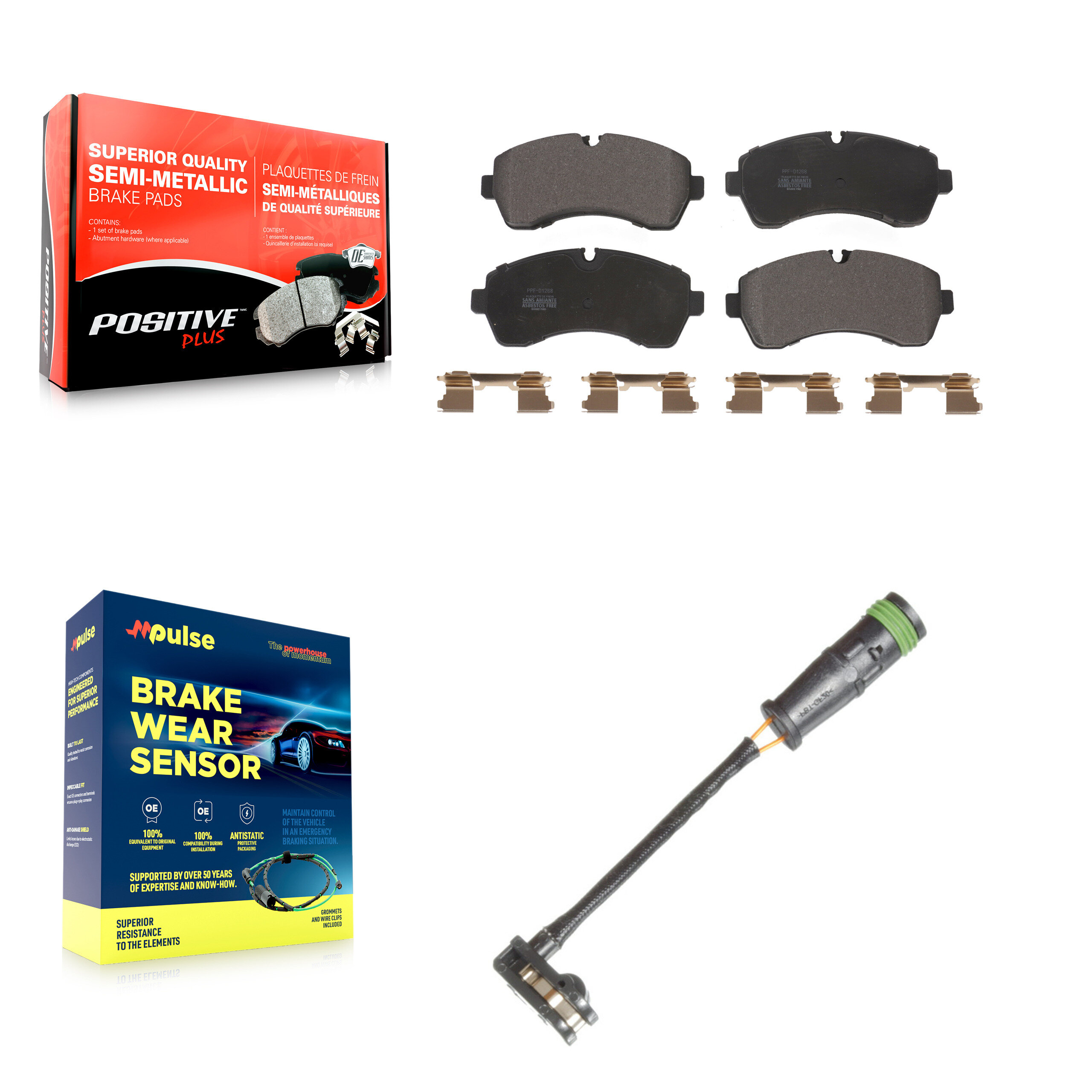 Positive Plus - KPW-100733 - Front Disc Brake Pad Kits
