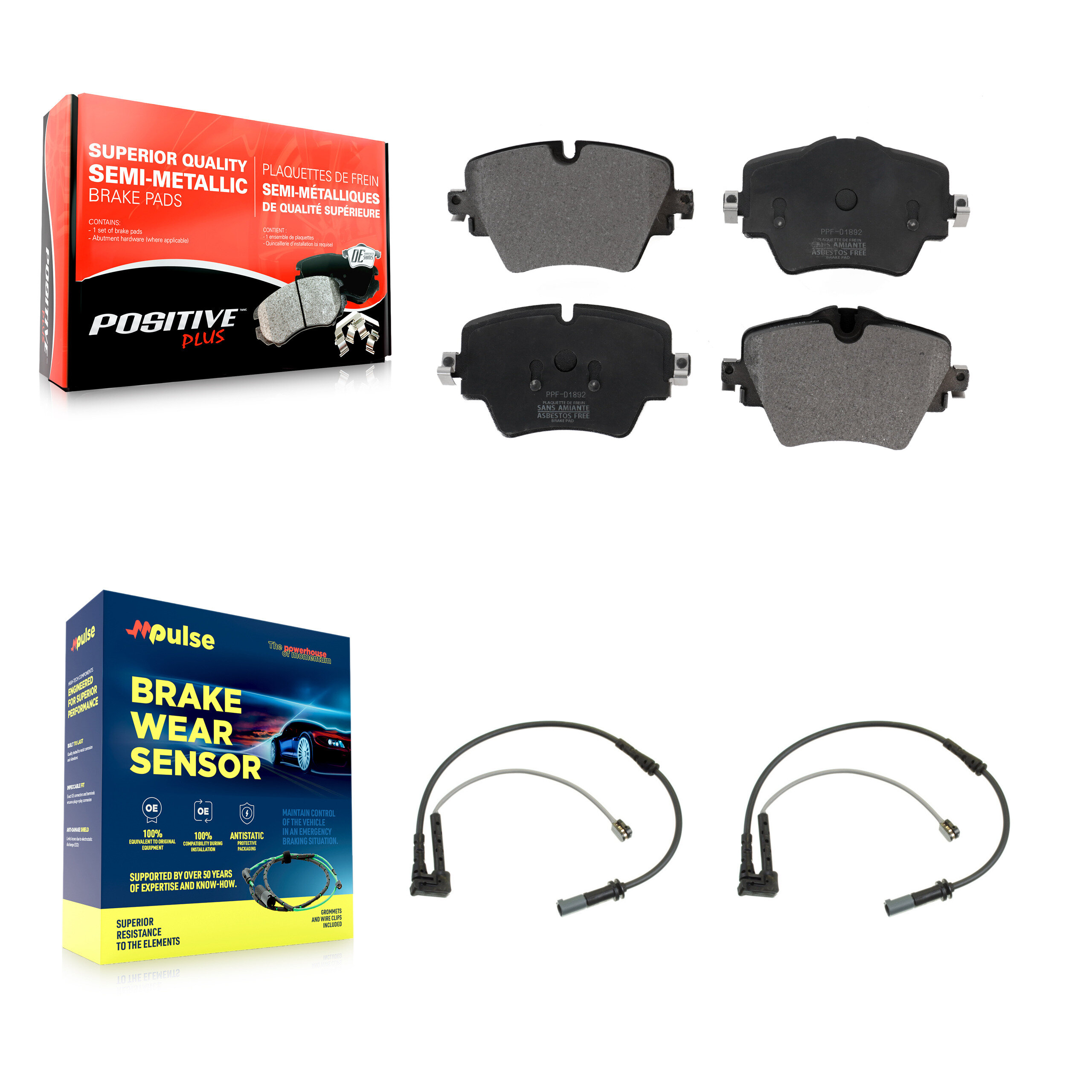 Positive Plus - KPW-100801 - Front Disc Brake Pad Kits
