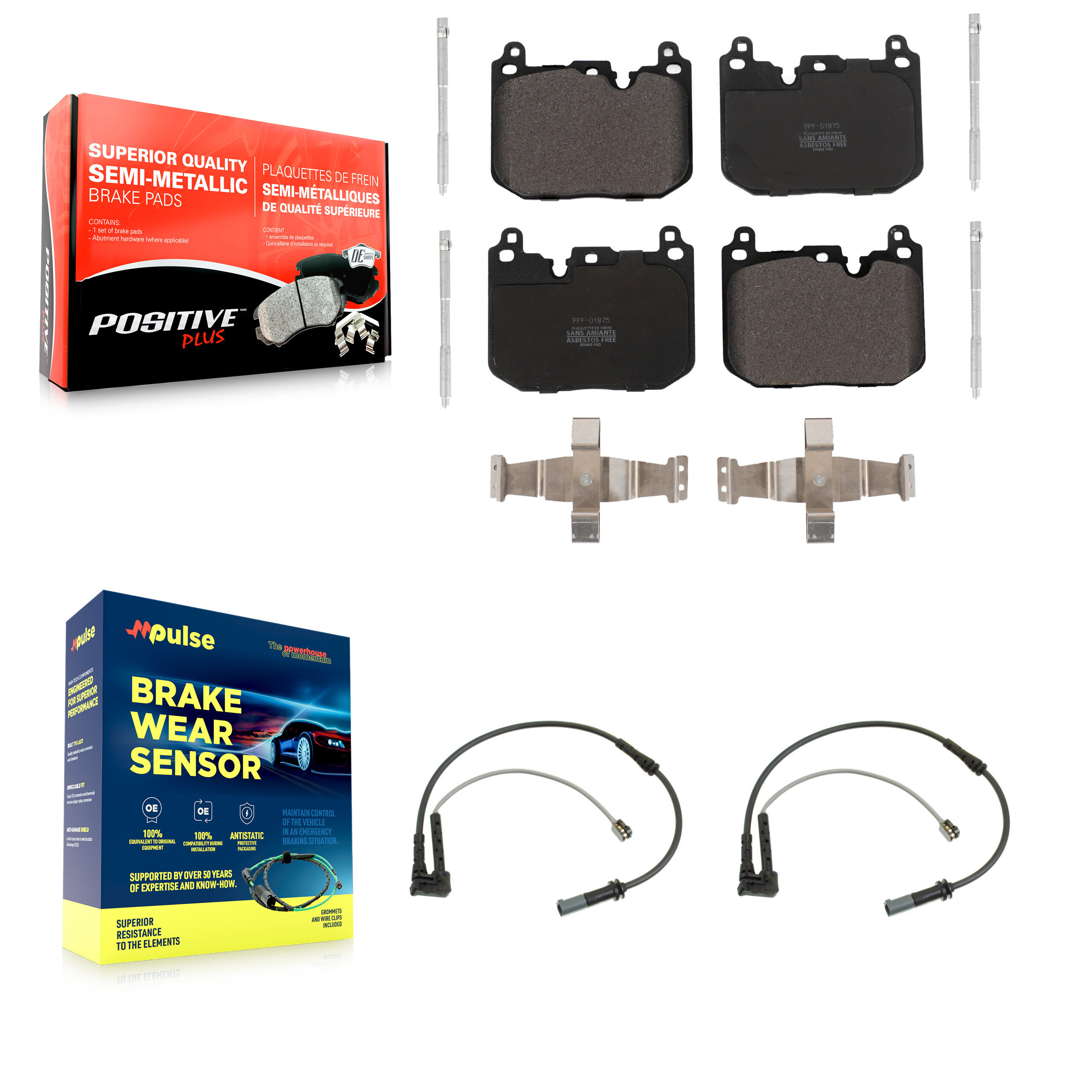 Positive Plus - KPW-100802 - Front Disc Brake Pad Kits