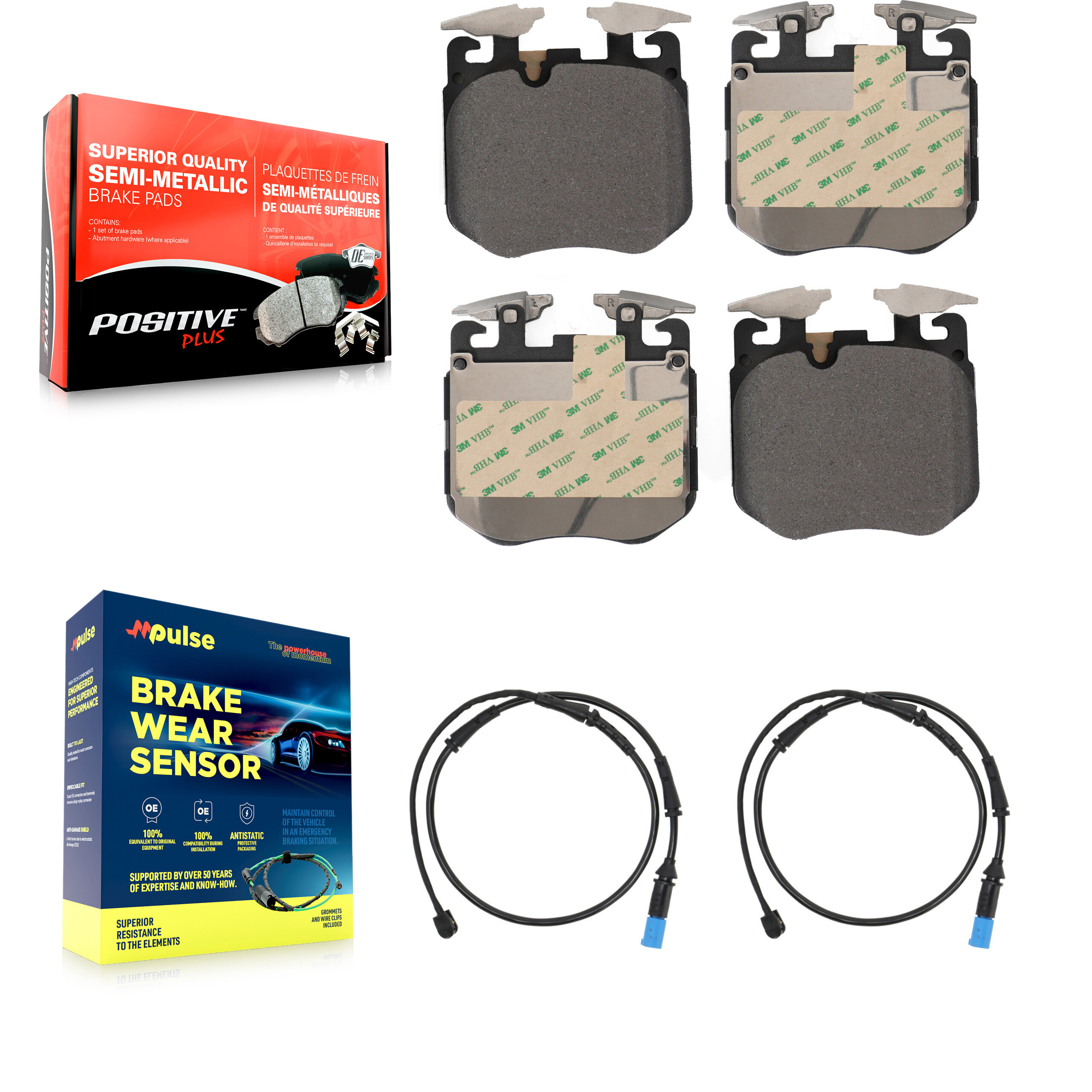 Positive Plus - KPW-100808 - Front Disc Brake Pad Kits