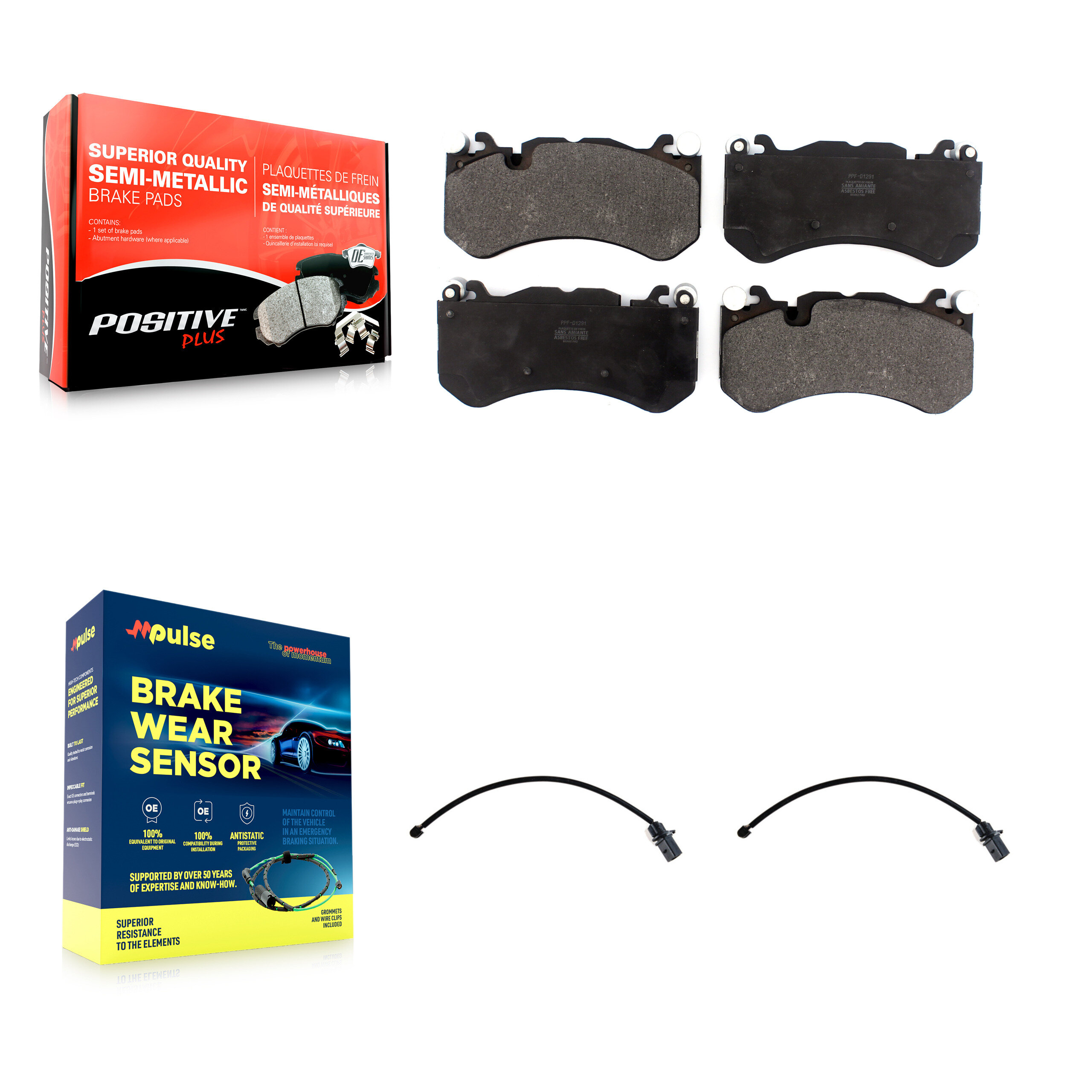 Positive Plus - KPW-100818 - Front Disc Brake Pad Kits