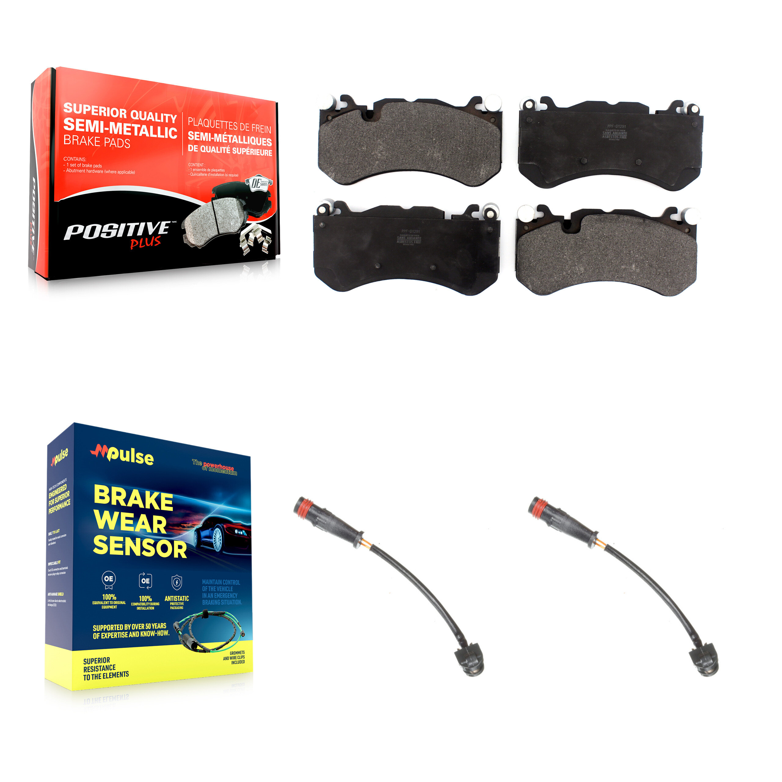 Positive Plus - KPW-100833 - Front Disc Brake Pad Kits