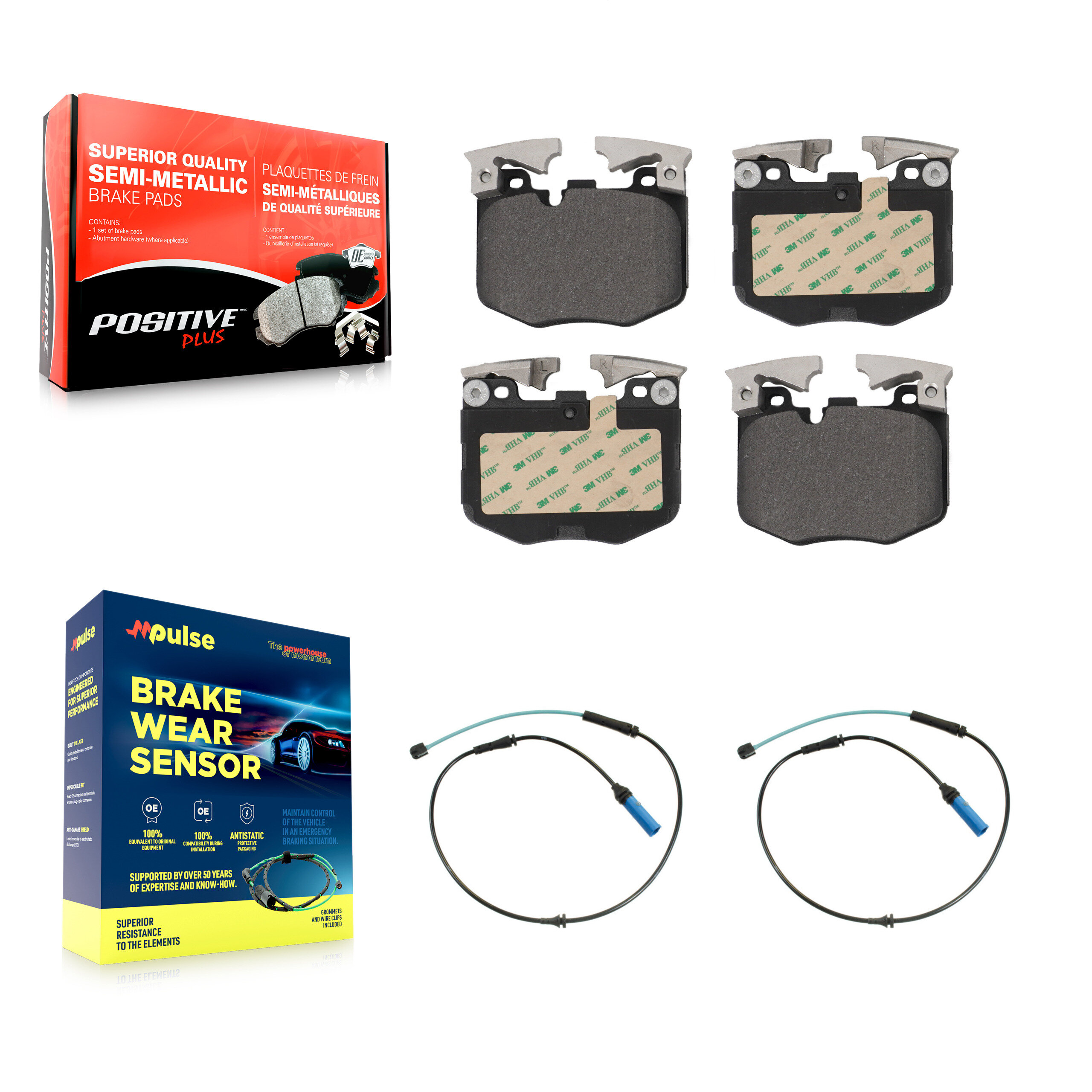 Positive Plus - KPW-100958 - Front Disc Brake Pad Kits