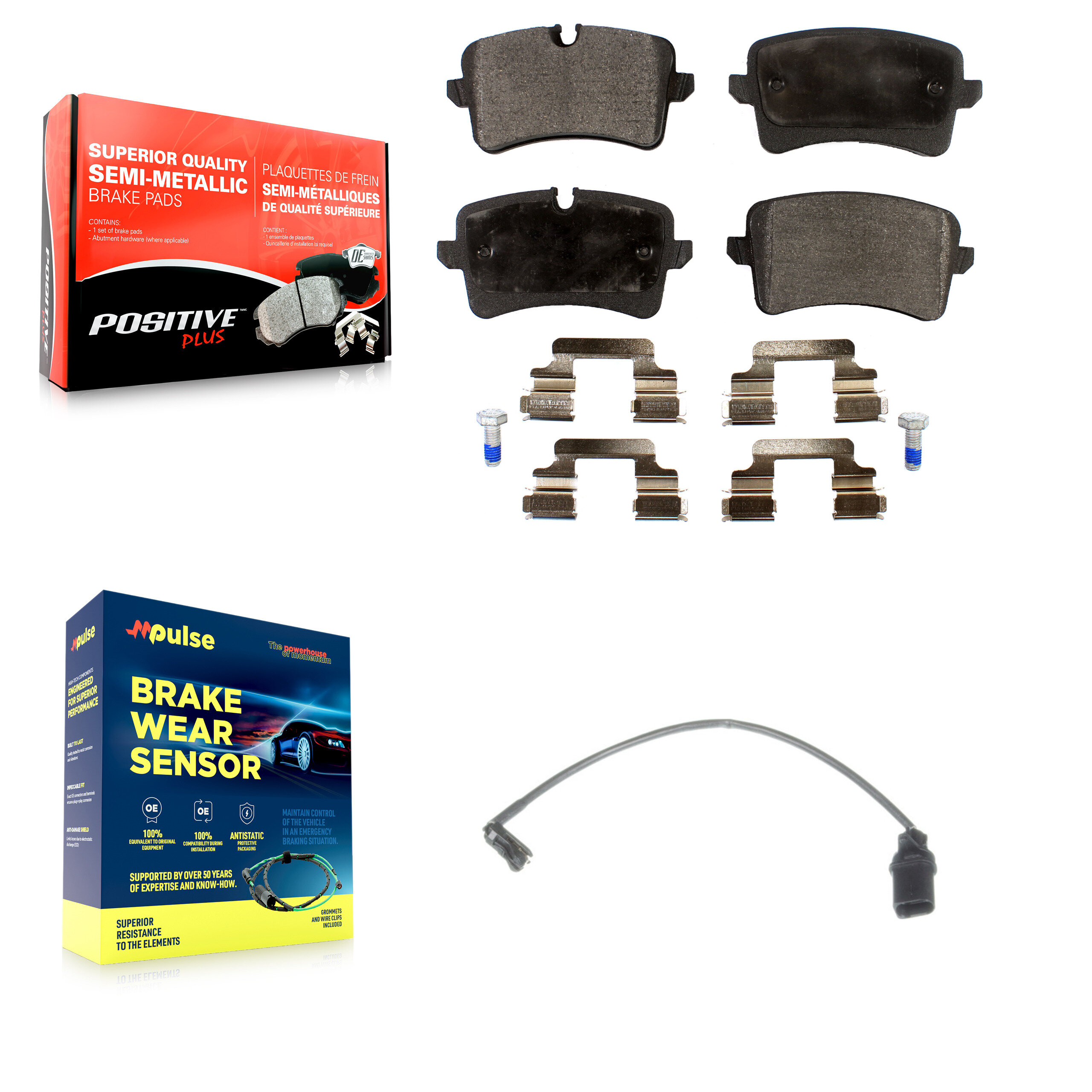 Positive Plus - KPW-100972 - Rear Disc Brake Pad Kits