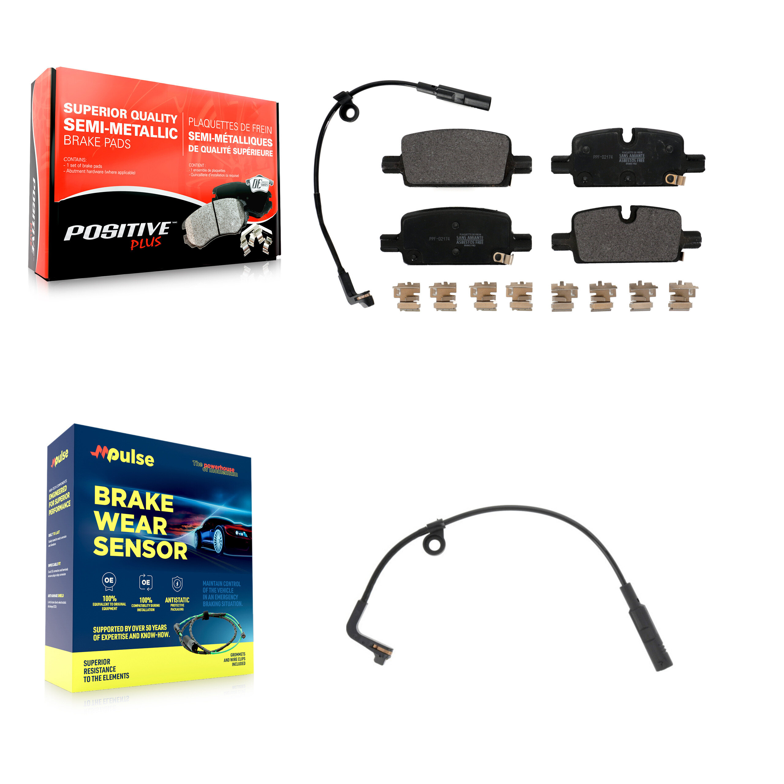 Positive Plus - KPW-100983 - Rear Disc Brake Pad Kits