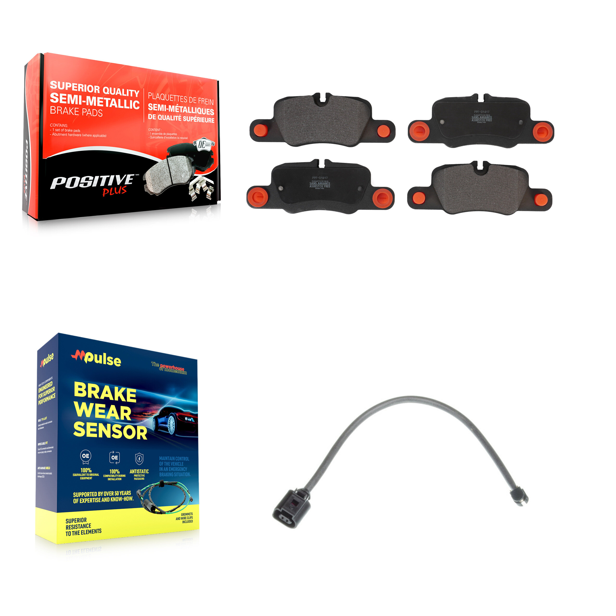 Positive Plus - KPW-101029 - Rear Disc Brake Pad Kits