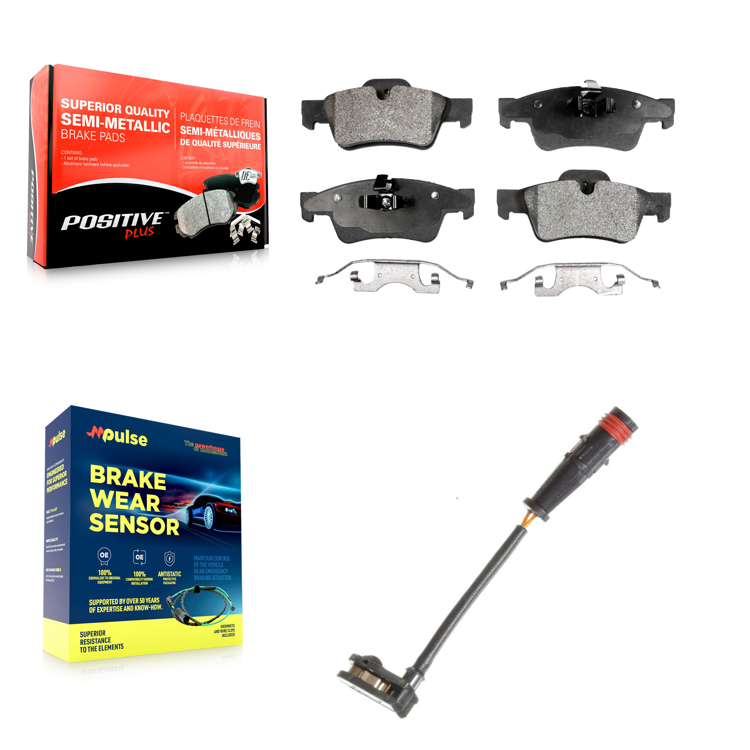 Positive Plus - KPW-101037 - Rear Disc Brake Pad Kits