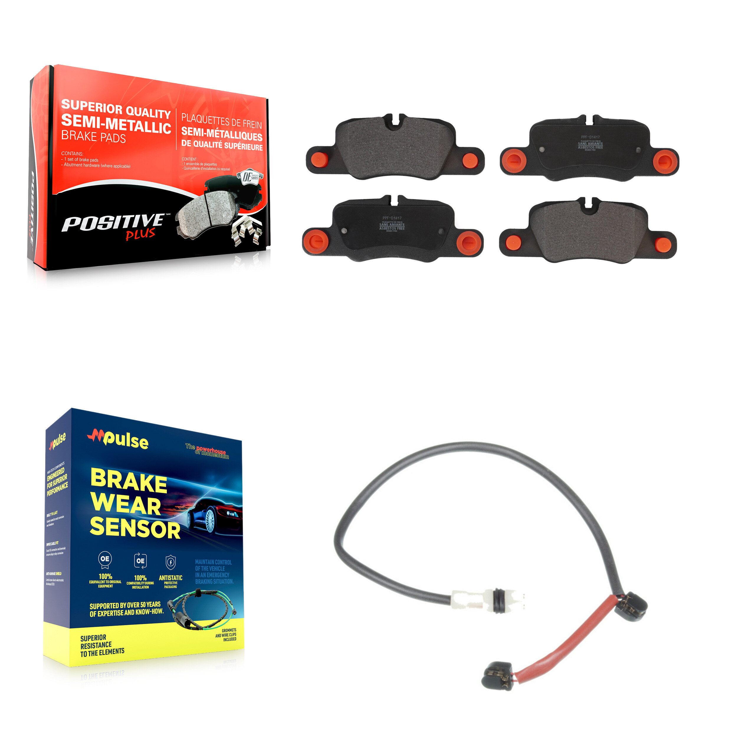 Positive Plus - KPW-101049 - Rear Disc Brake Pad Kits