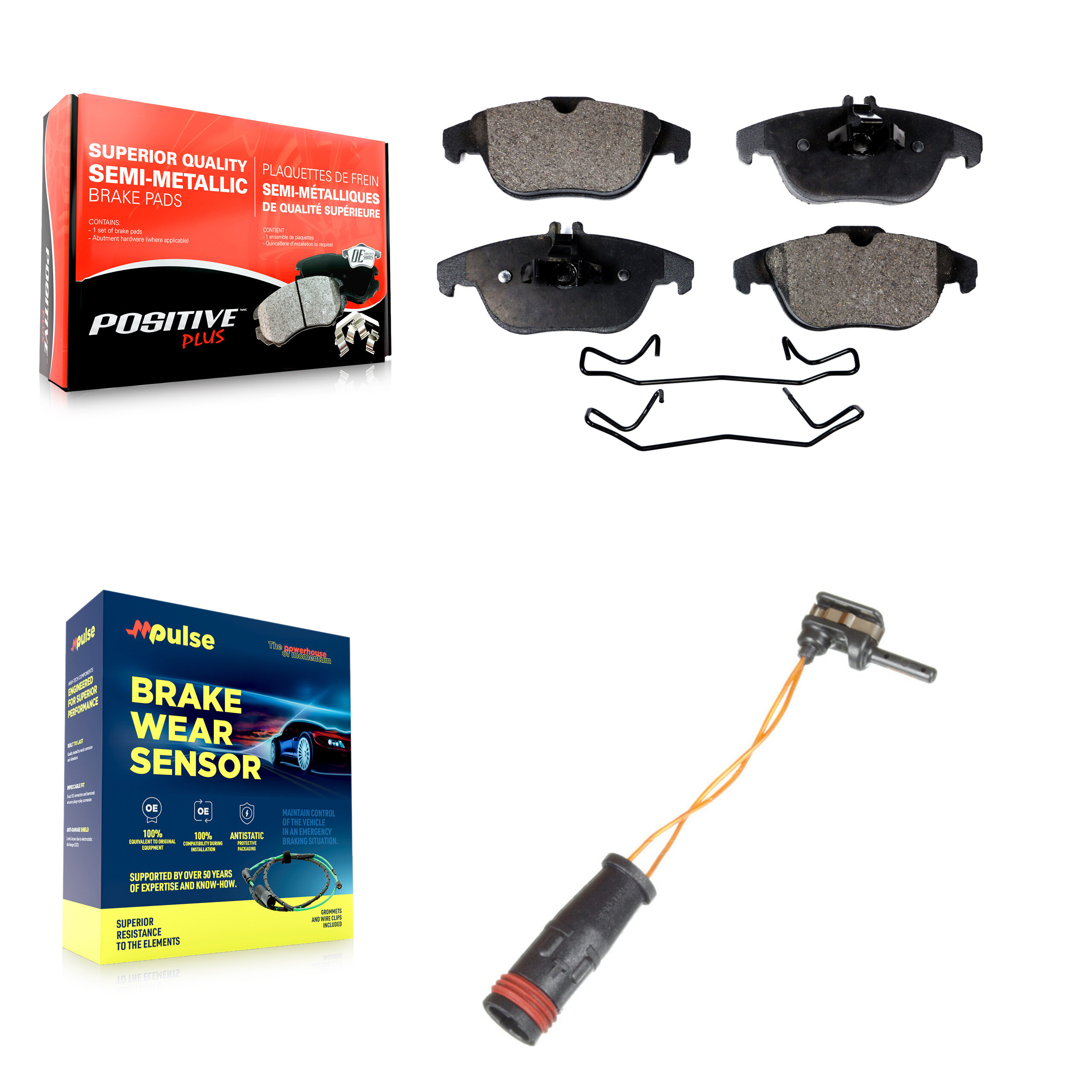 Positive Plus - KPW-101051 - Rear Disc Brake Pad Kits