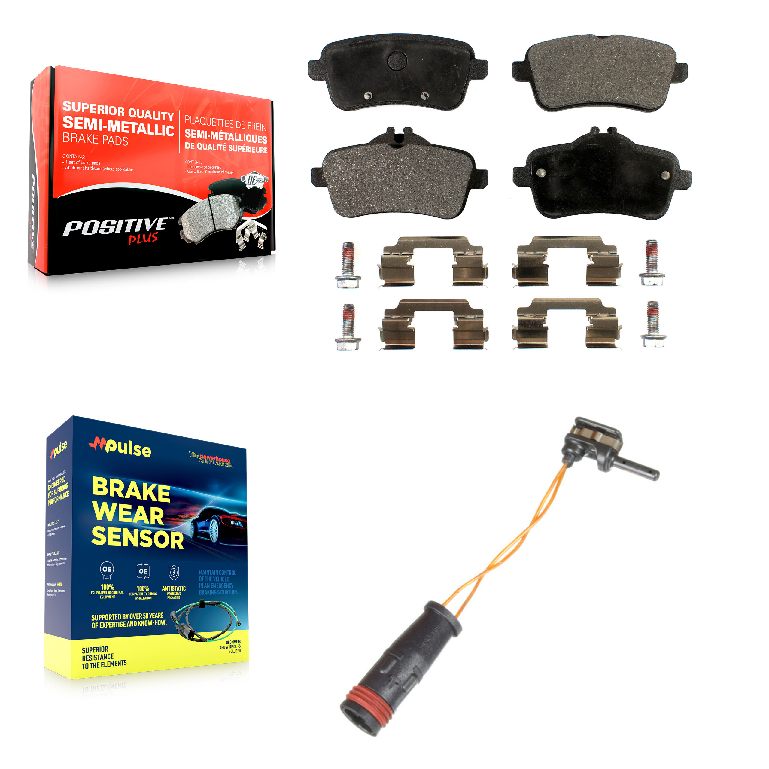 Positive Plus - KPW-101052 - Rear Disc Brake Pad Kits