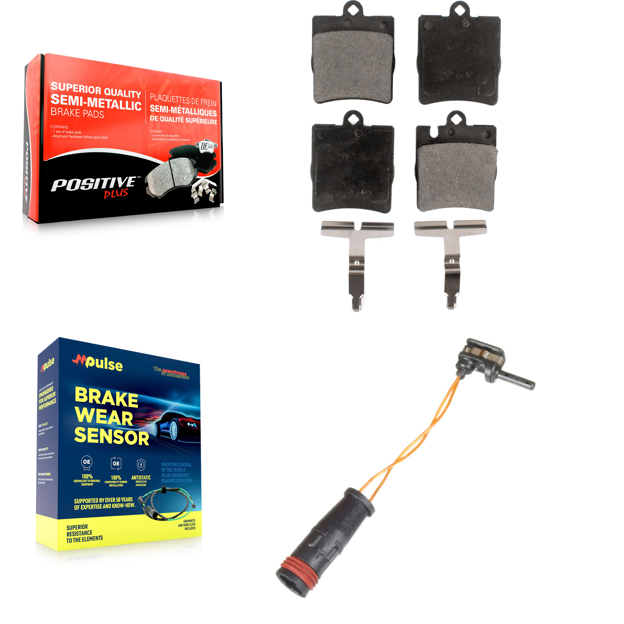 Positive Plus - KPW-101055 - Rear Disc Brake Pad Kits
