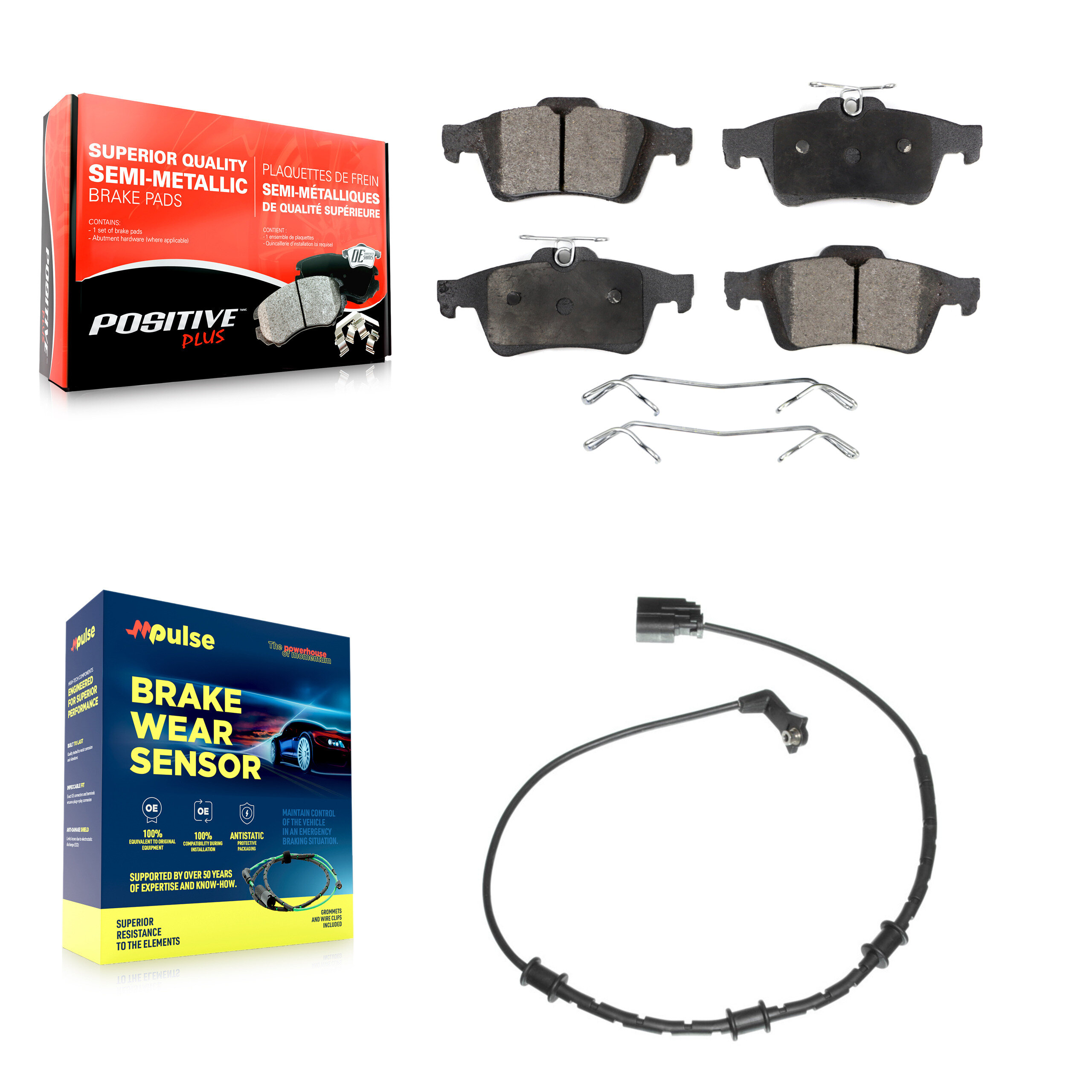 Positive Plus - KPW-101063 - Rear Disc Brake Pad Kits