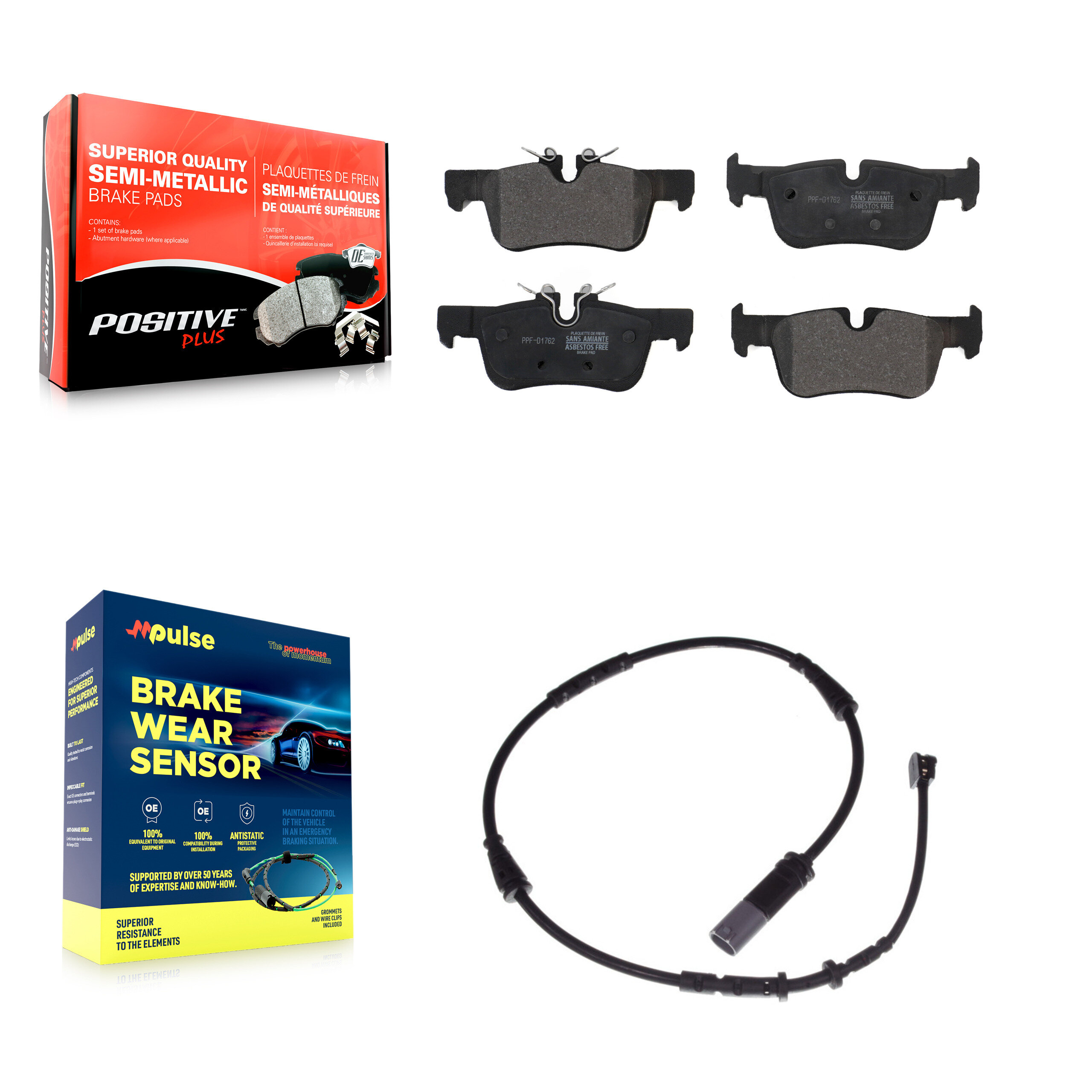 Positive Plus - KPW-101070 - Rear Disc Brake Pad Kits