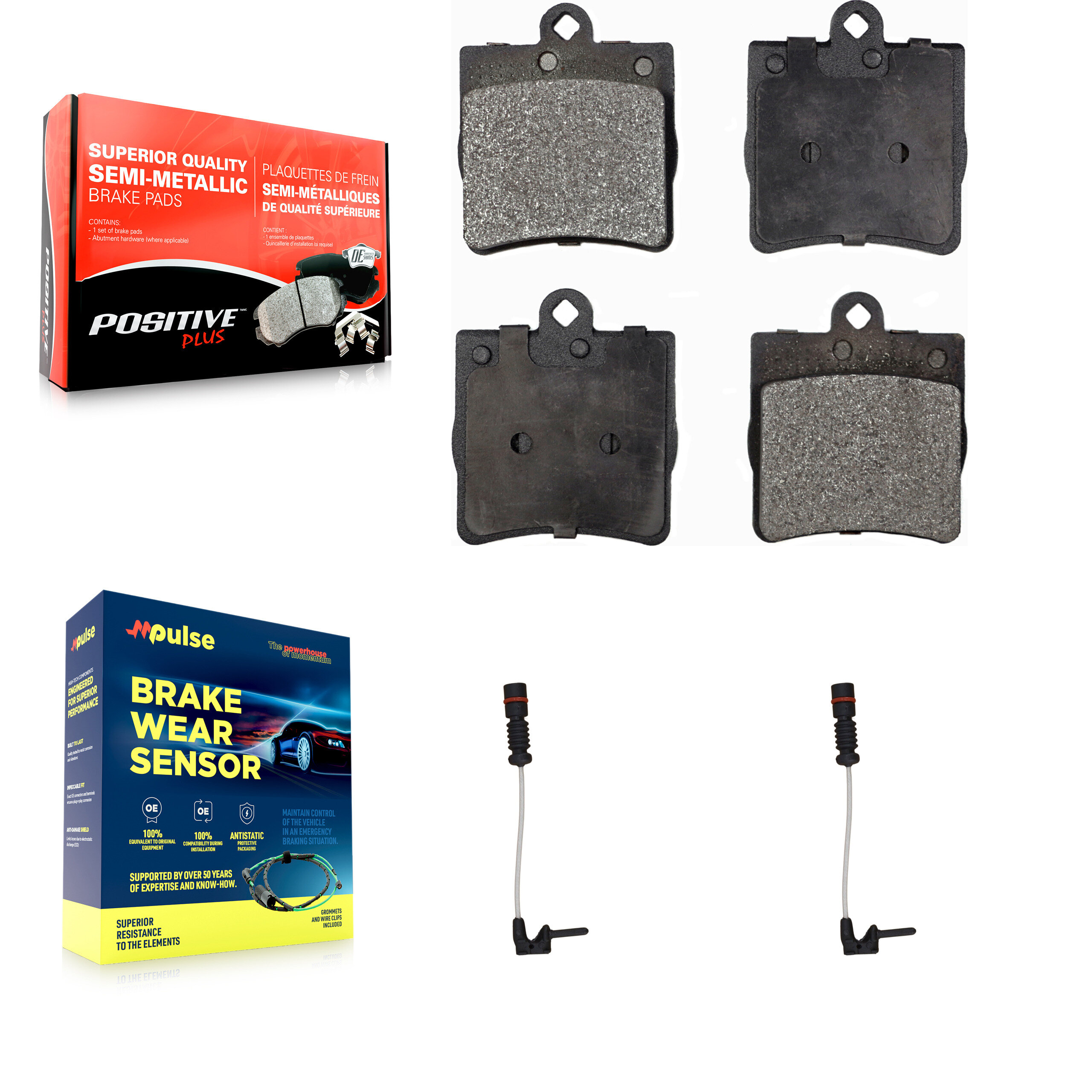 Positive Plus - KPW-101155 - Rear Disc Brake Pad Kits