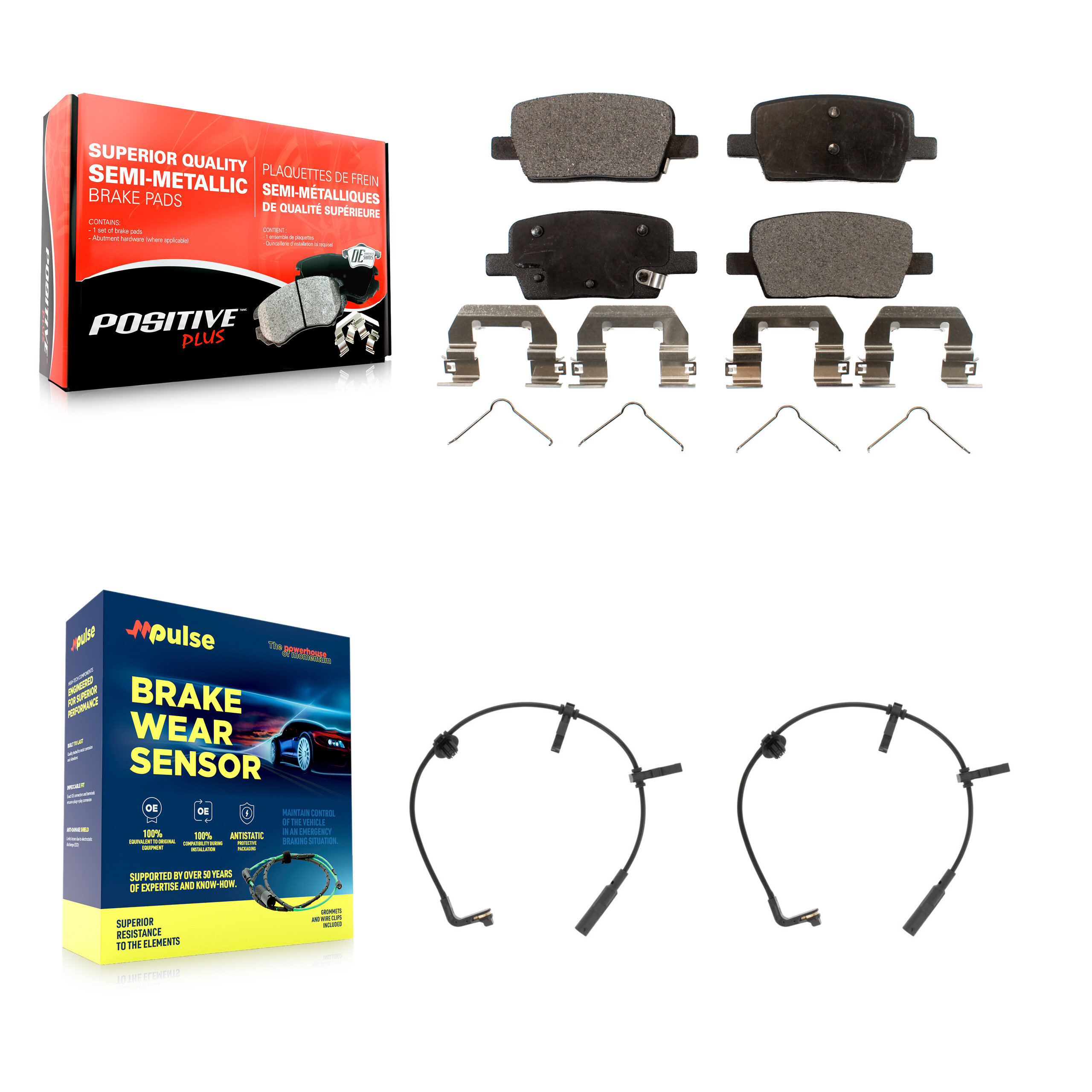 Positive Plus - KPW-101162 - Rear Disc Brake Pad Kits